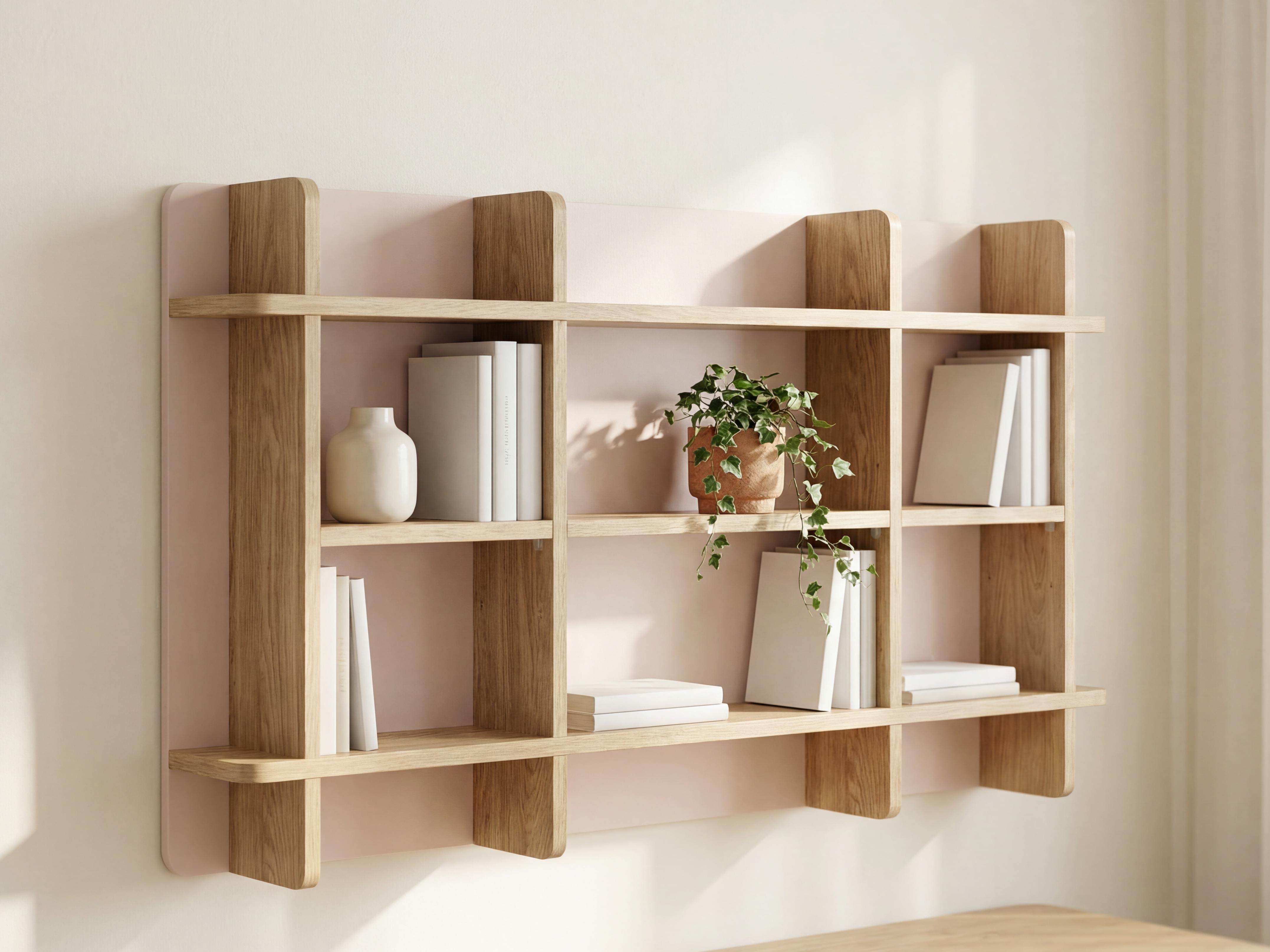 Stenska polica Velrome 108 (Hrast + Bež)