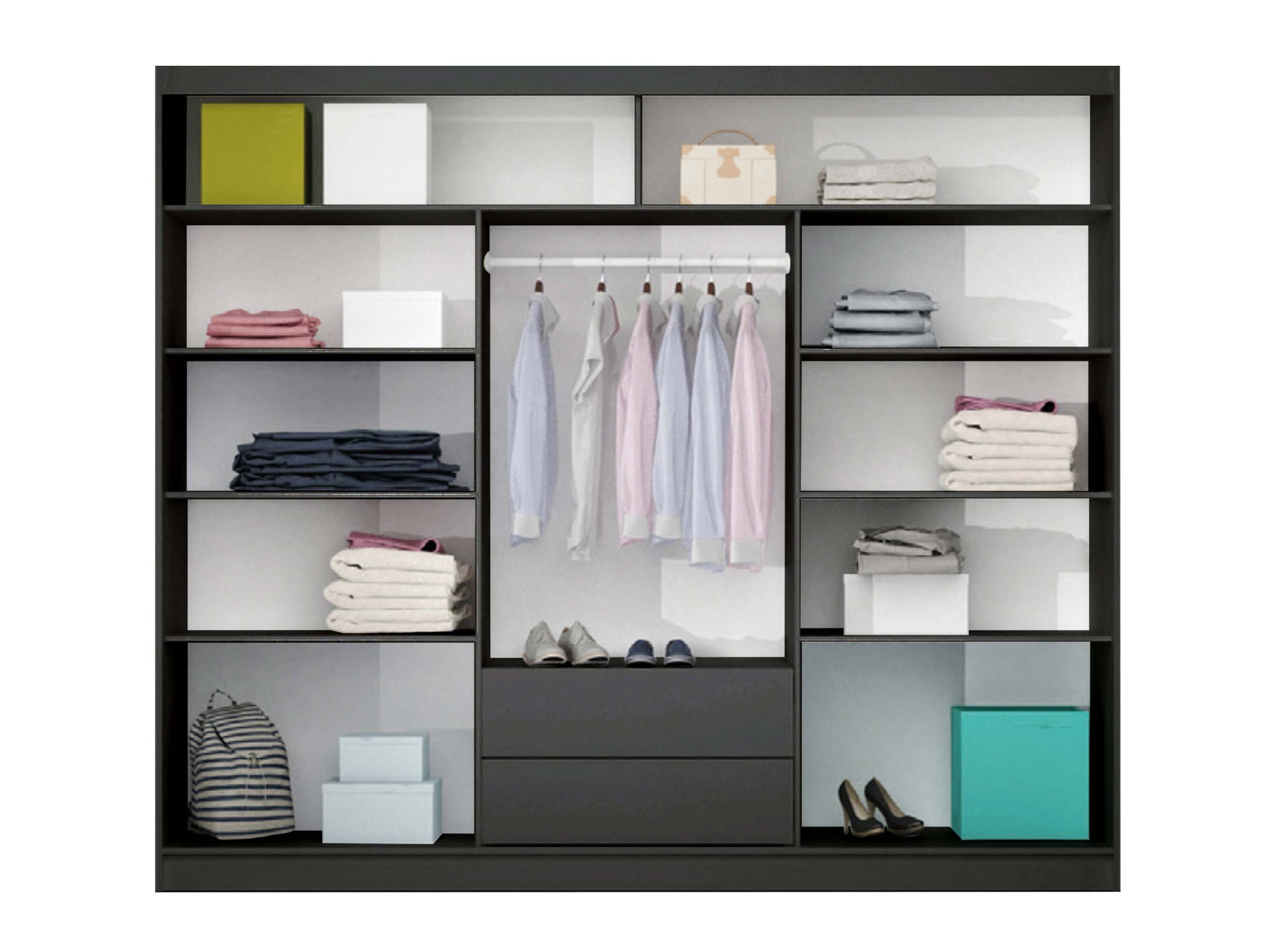 Garderobna omara Honolulu 102 (Grafit)