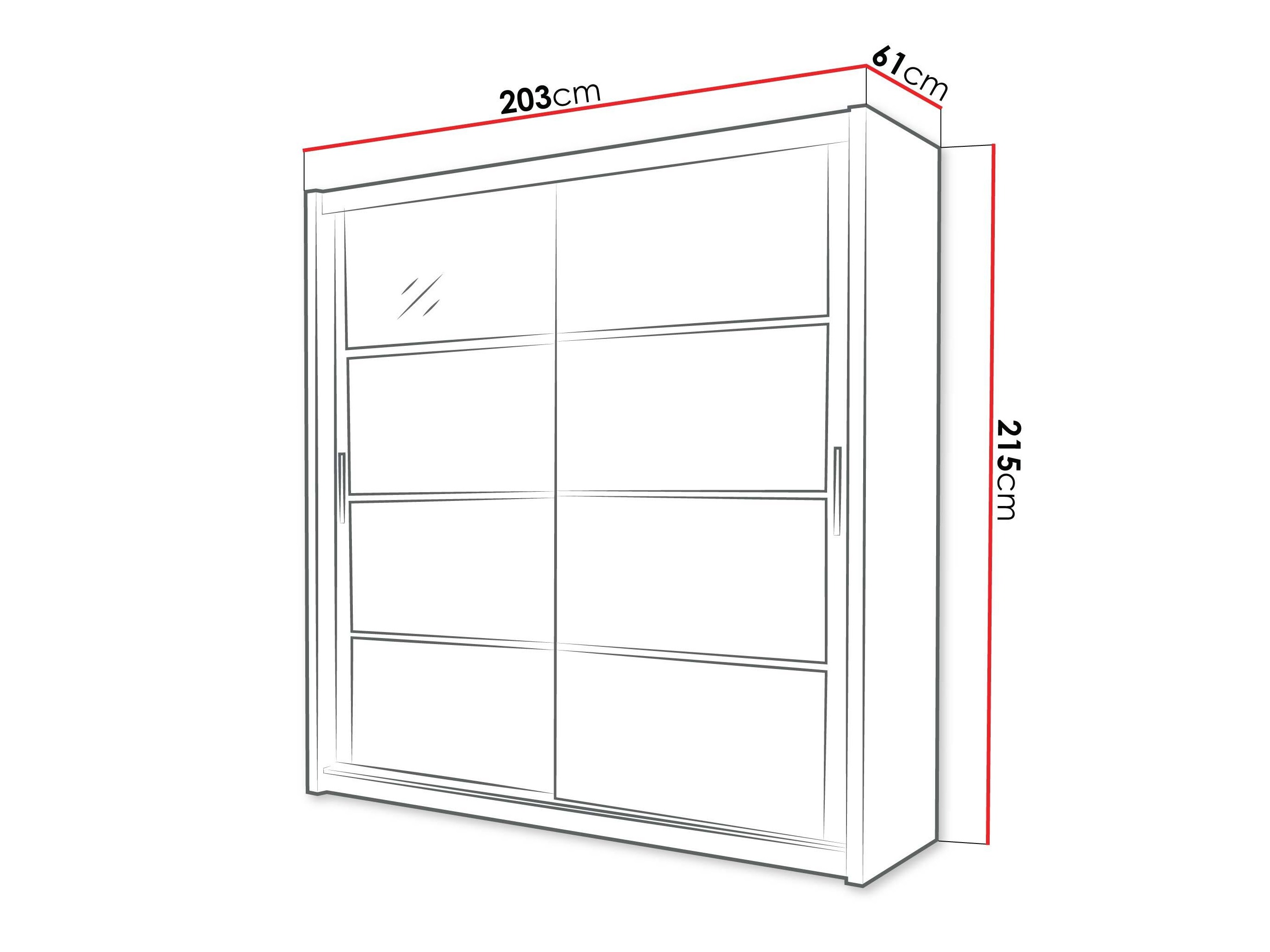 Garderobna omara Honolulu 201 (Črna)