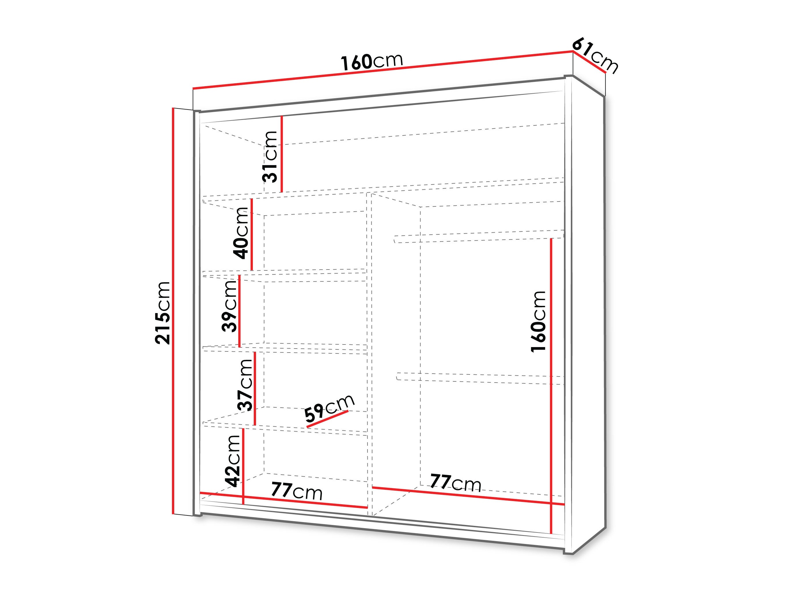 Garderobna omara Honolulu 236