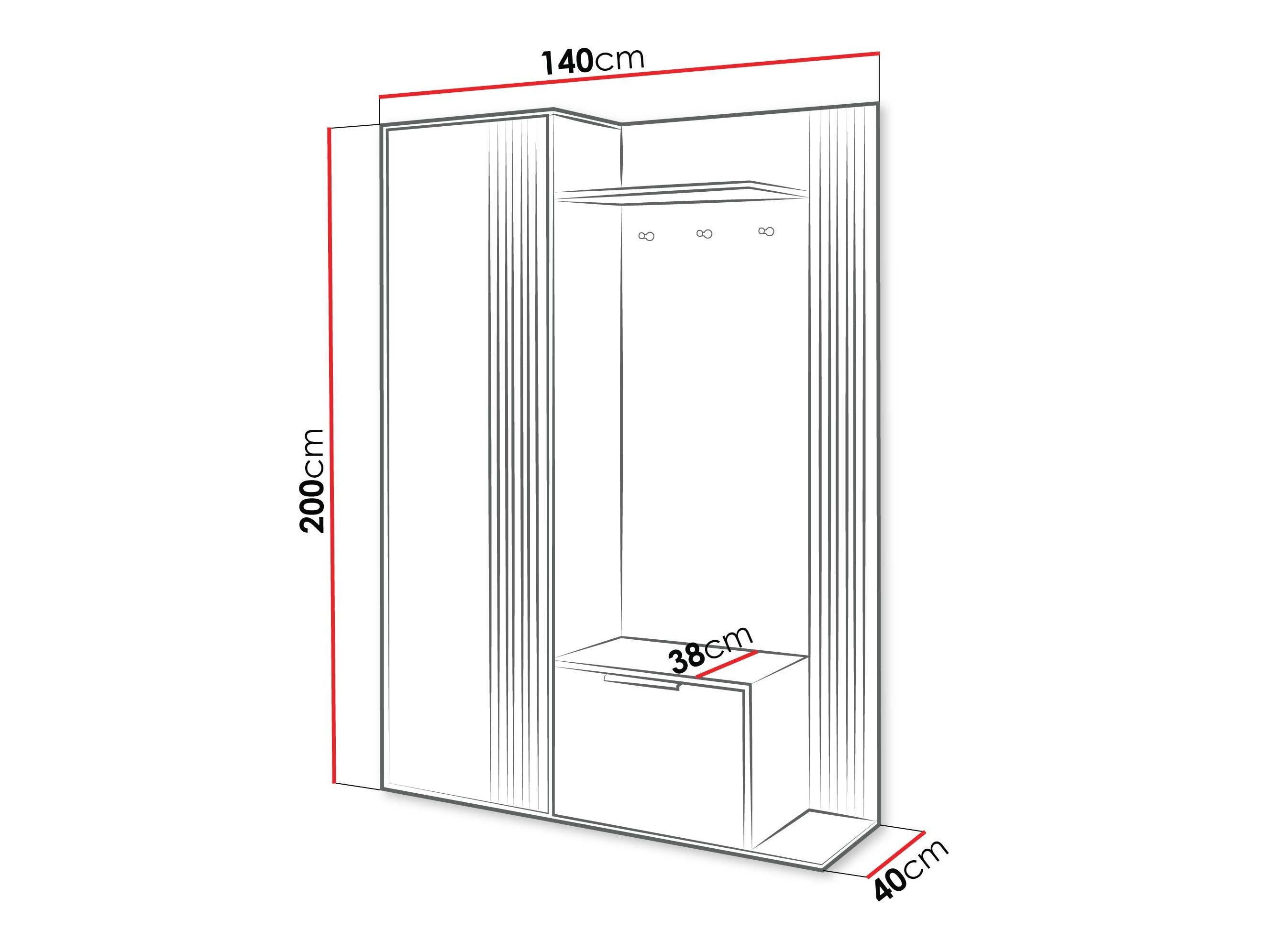 Komplet za predsobo Honolulu 250