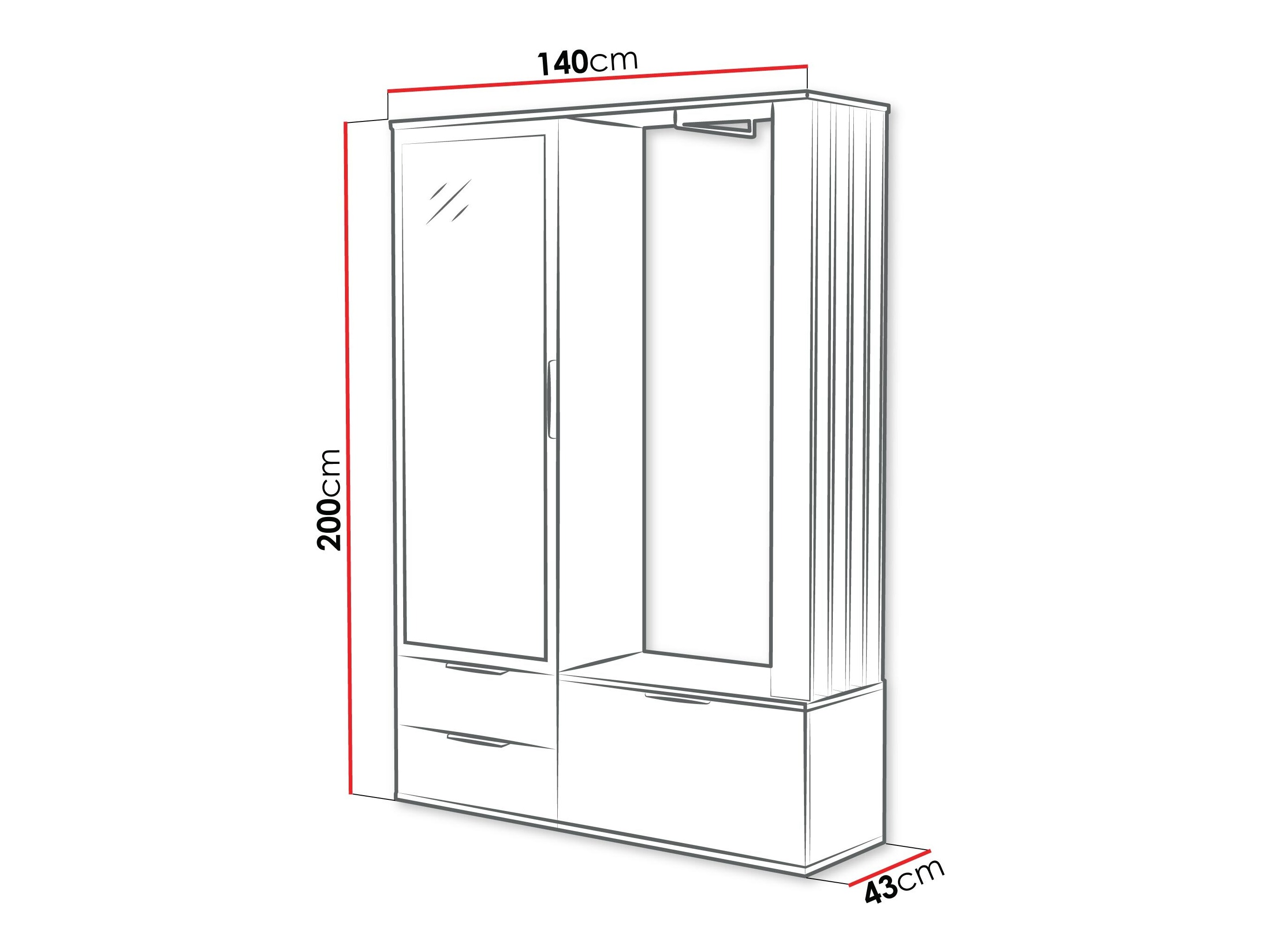 Komplet za predsobo Honolulu 261