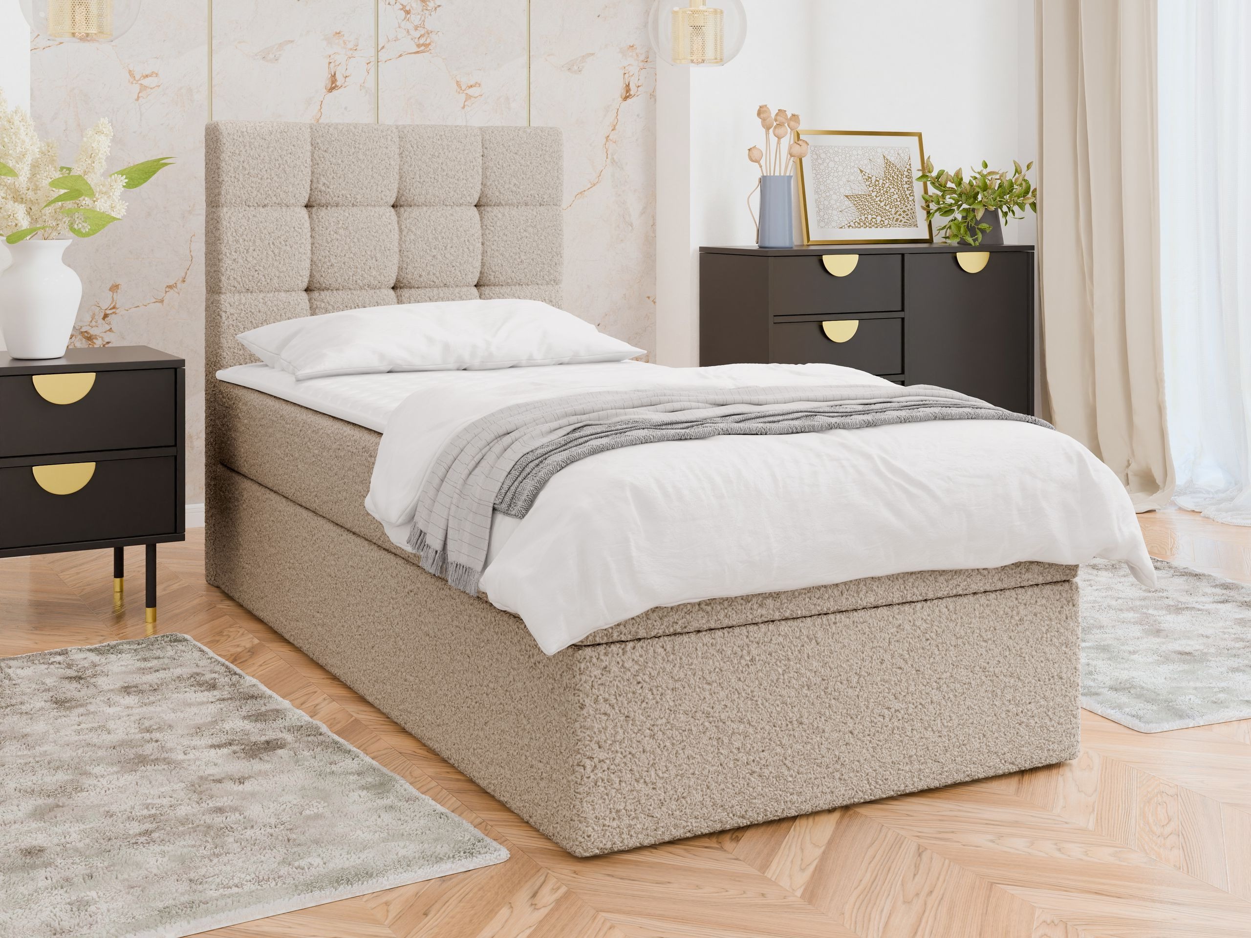 Boxspring postelja Comfivo Osculum II (Lambi 06)