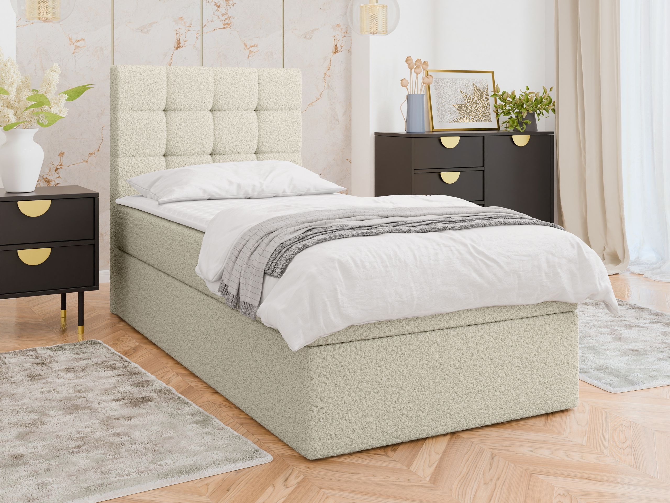 Boxspring postelja Comfivo Osculum II (Lambi 08)
