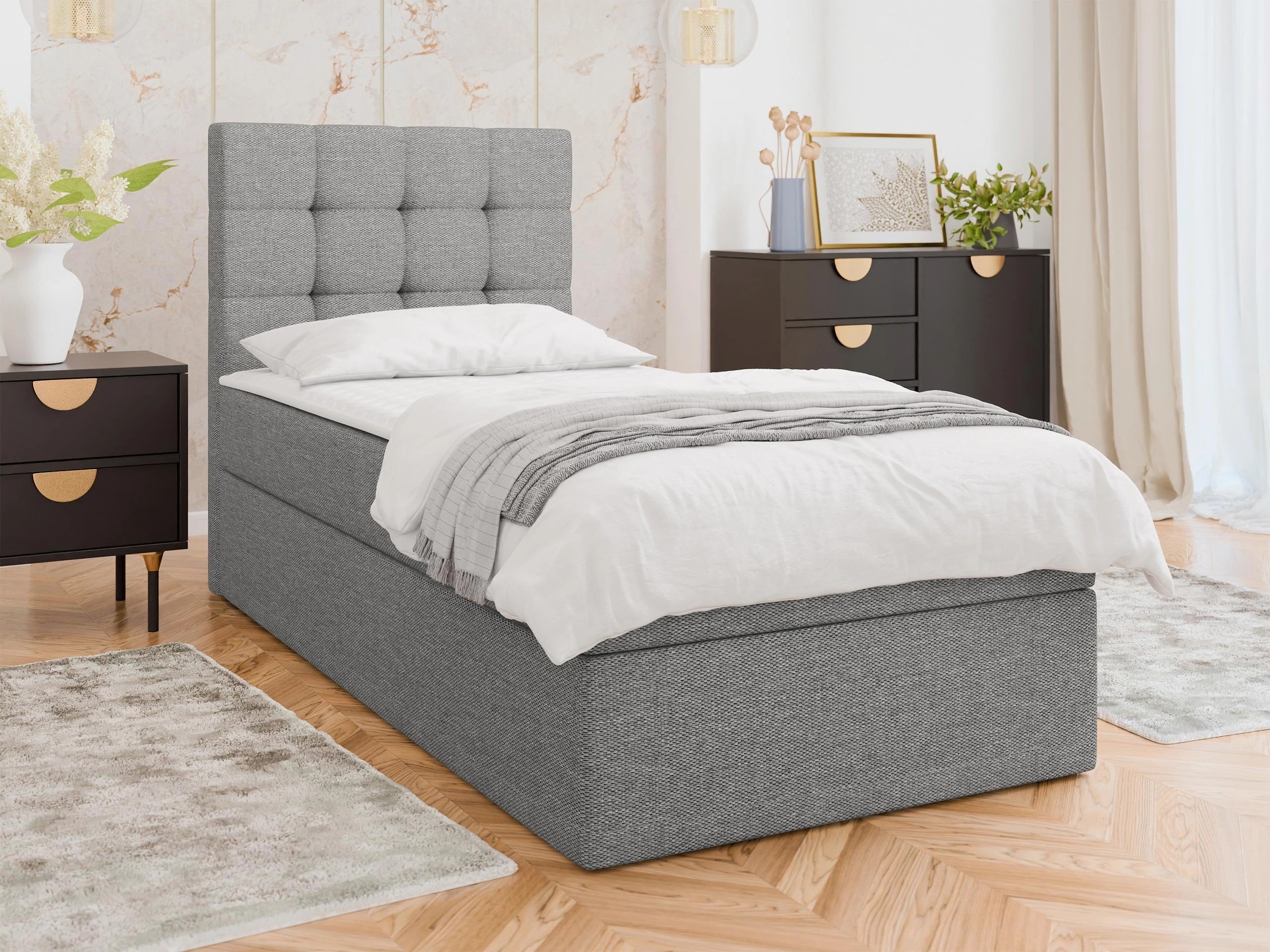 Boxspring postelja Comfivo Osculum II (Muna 08)