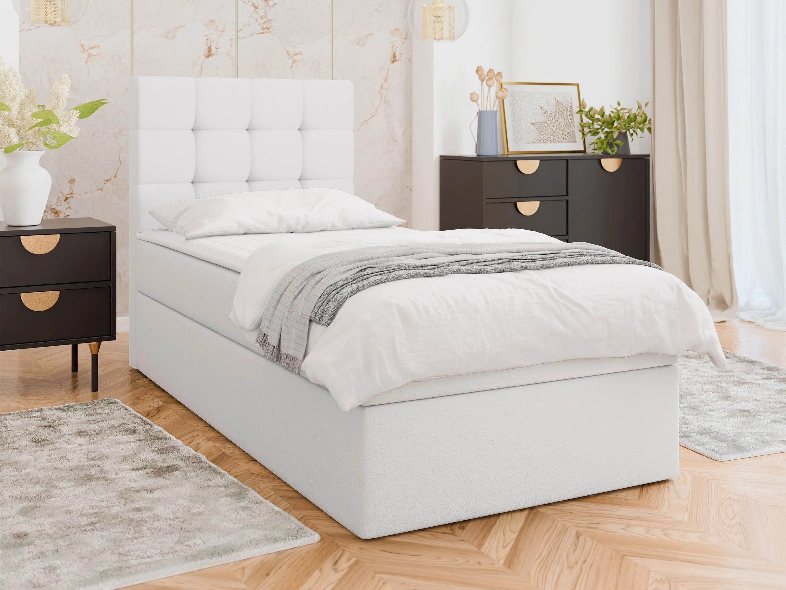 Boxspring postelja Comfivo Osculum II (Soft 017)