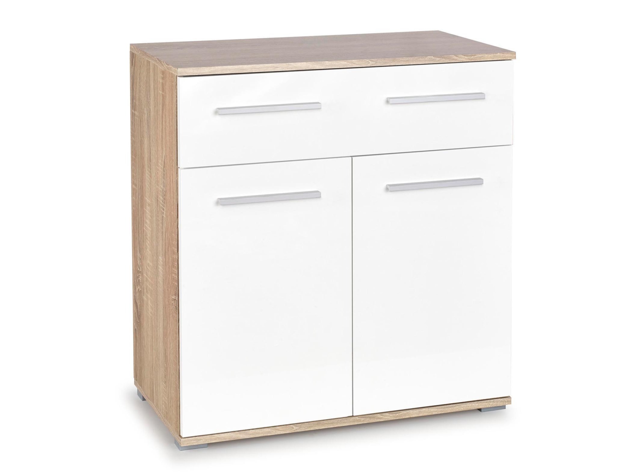 Komoda Cirveso 100 (Sonoma hrast + Sijaj bela)