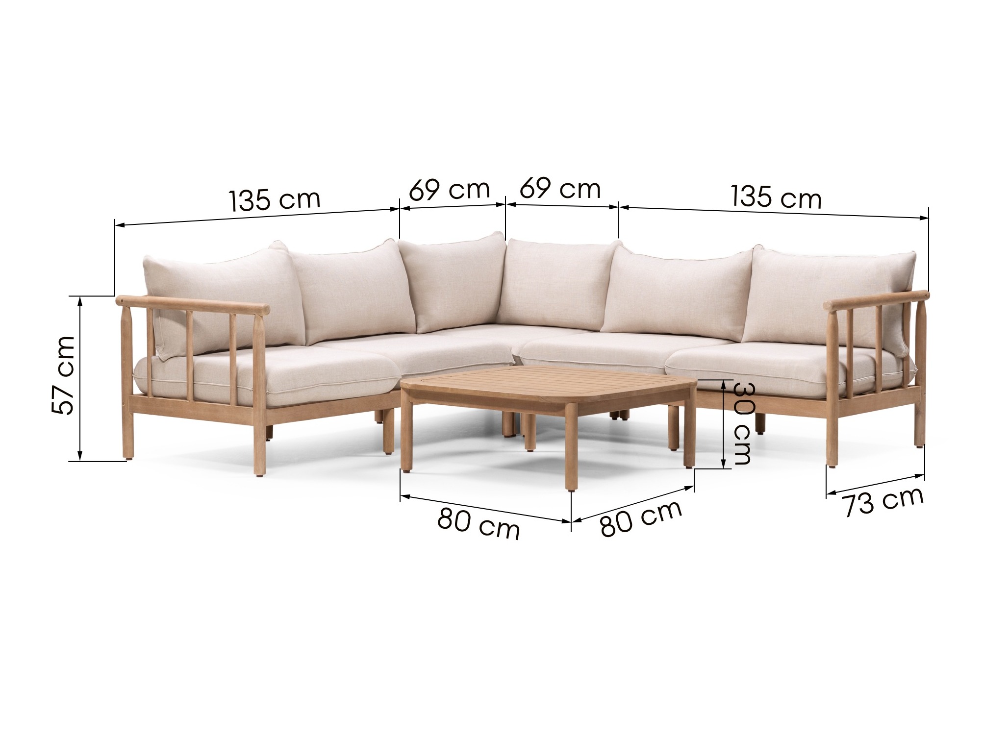 Komplet vrtnega pohištva Burleson 583