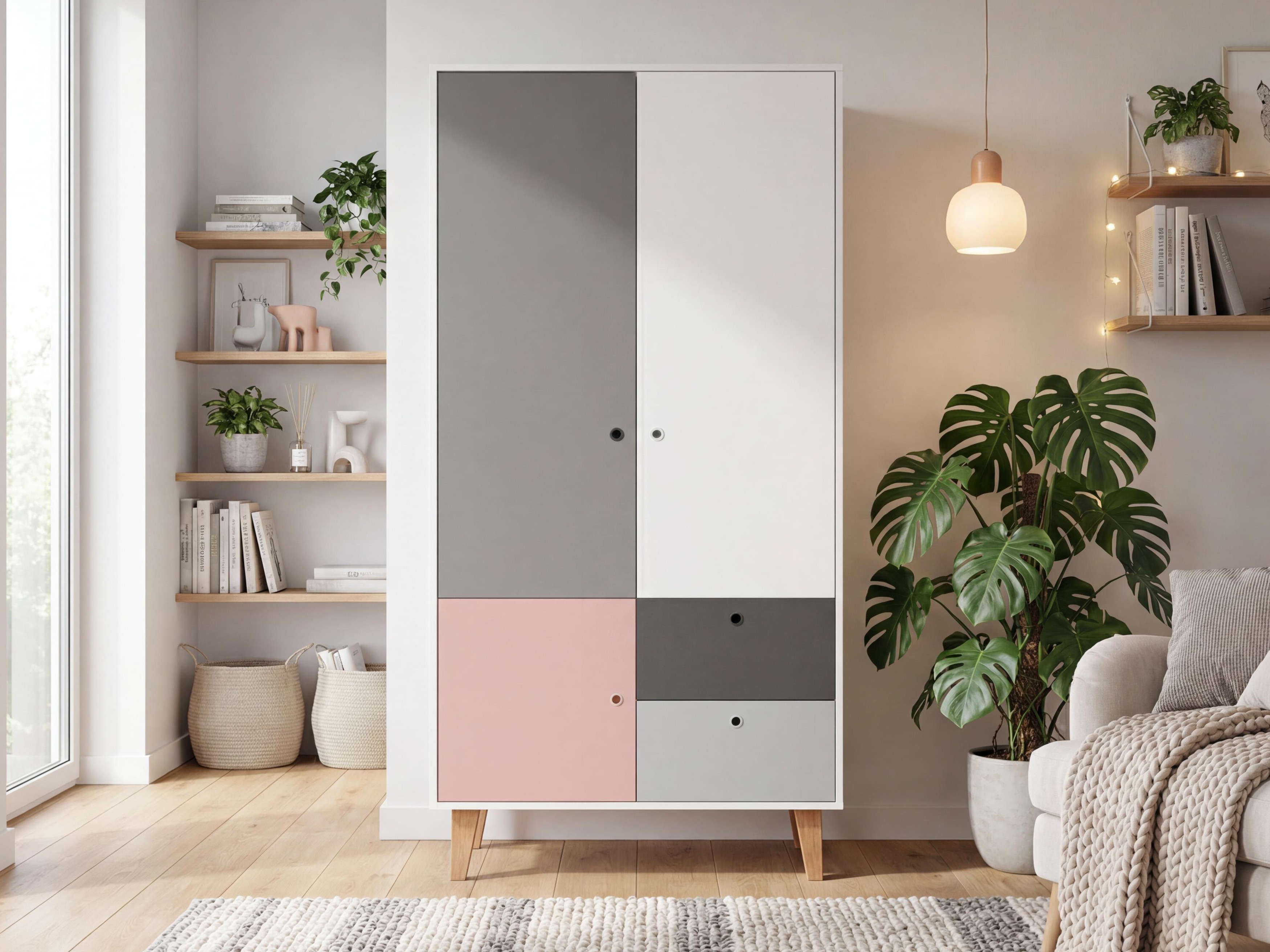 Garderobna omara Domfera 100 (Roza)