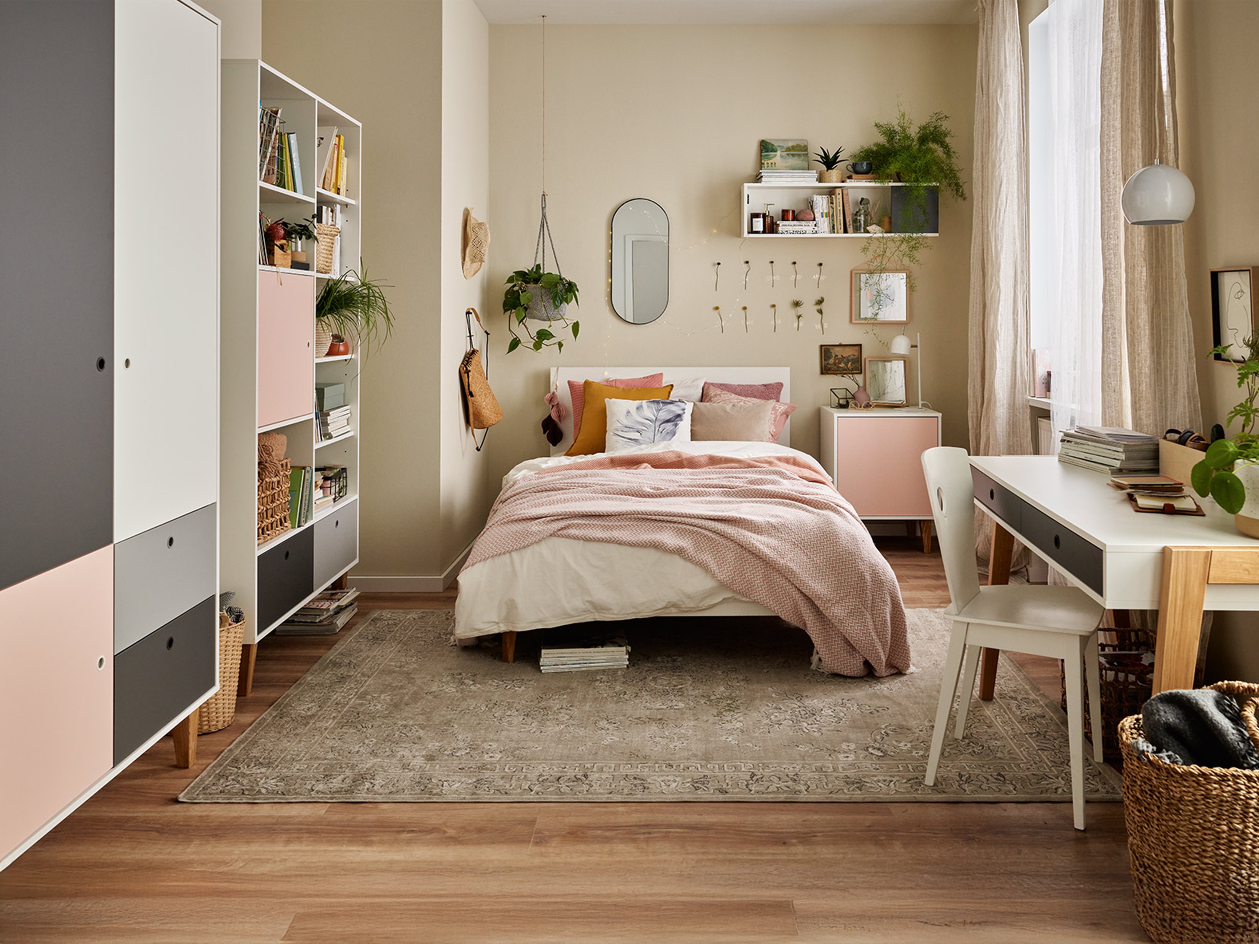 Garderobna omara Domfera 100 (Roza)