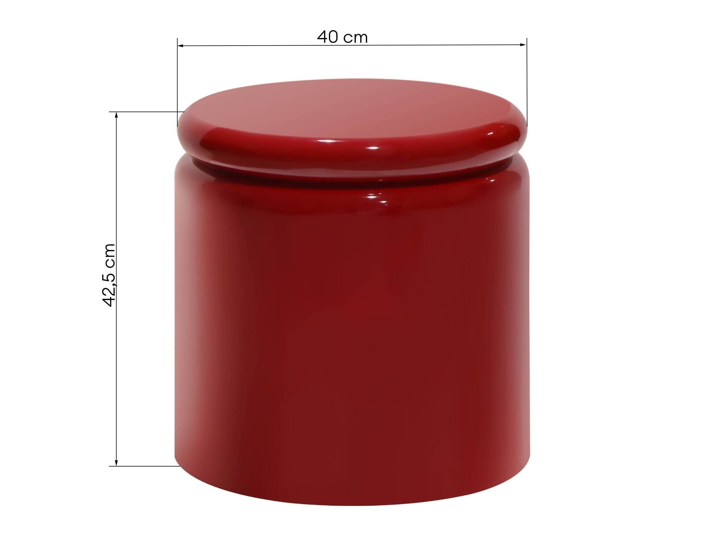 Stranska mizica Burleson 595 (Sijaj rdeča)