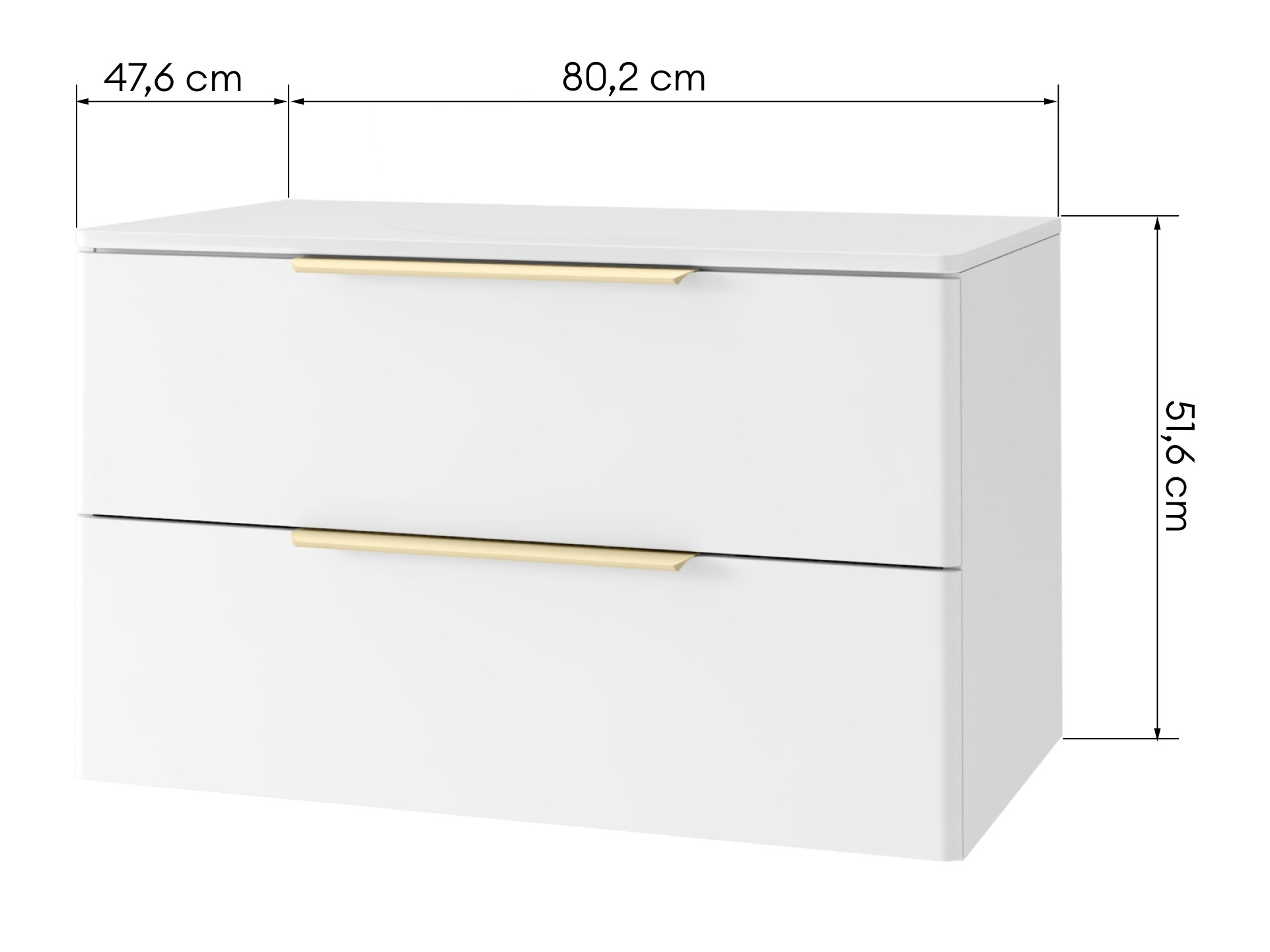 Viseča kopalniška omarica za umivalnik Burleson 596