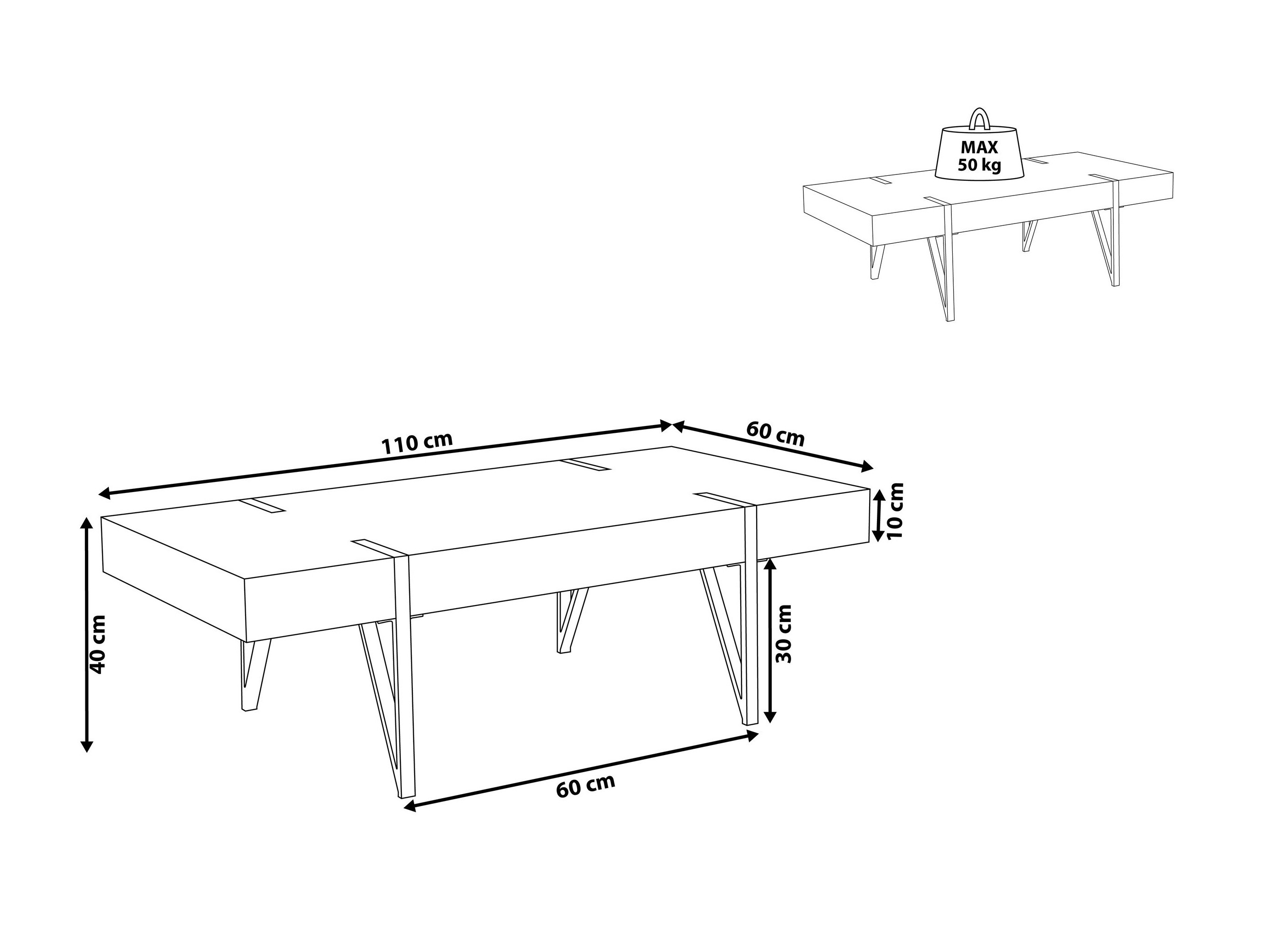 Klubska mizica Berwyn 694