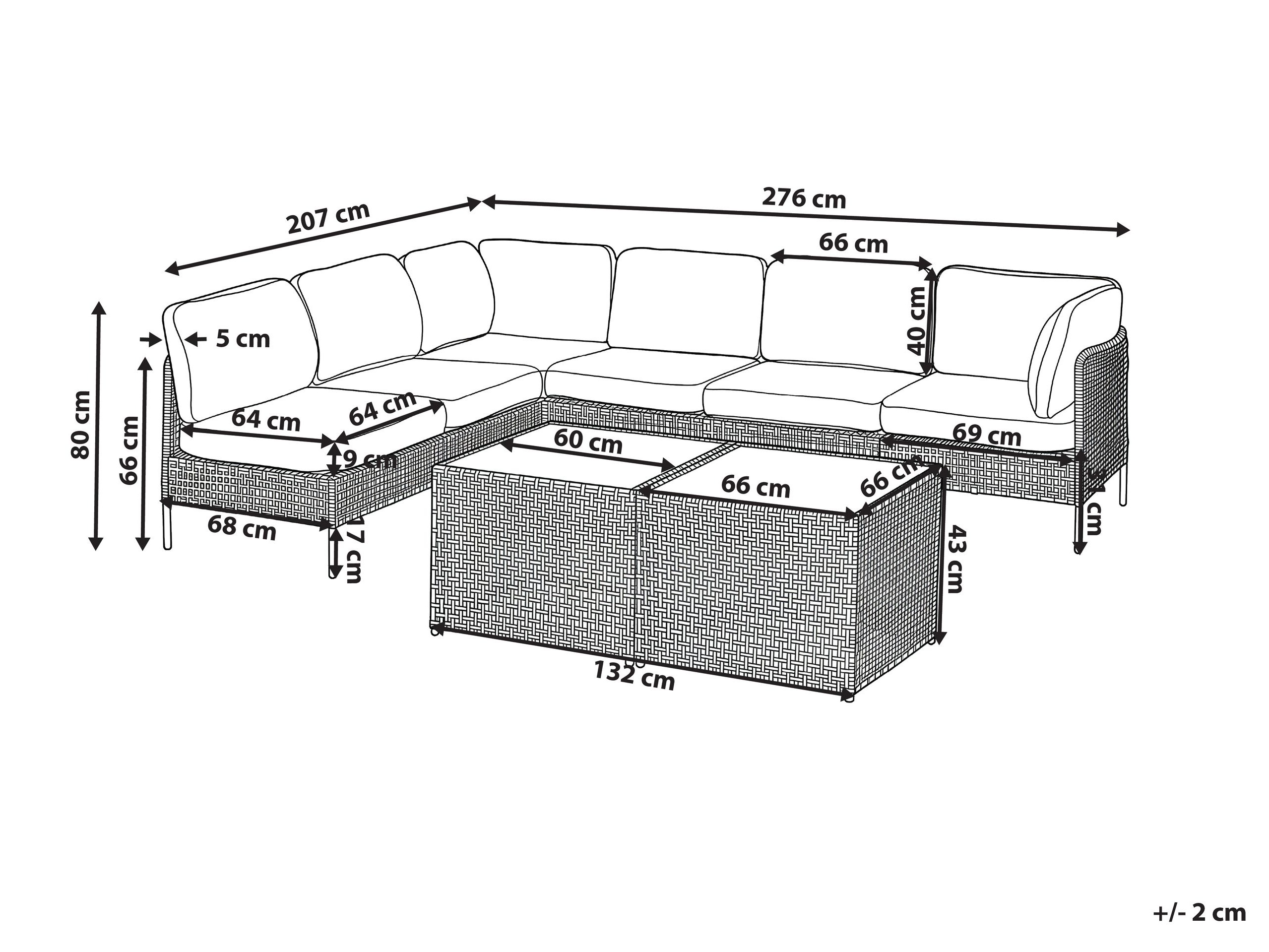 Komplet vrtnega pohištva Domenou 104
