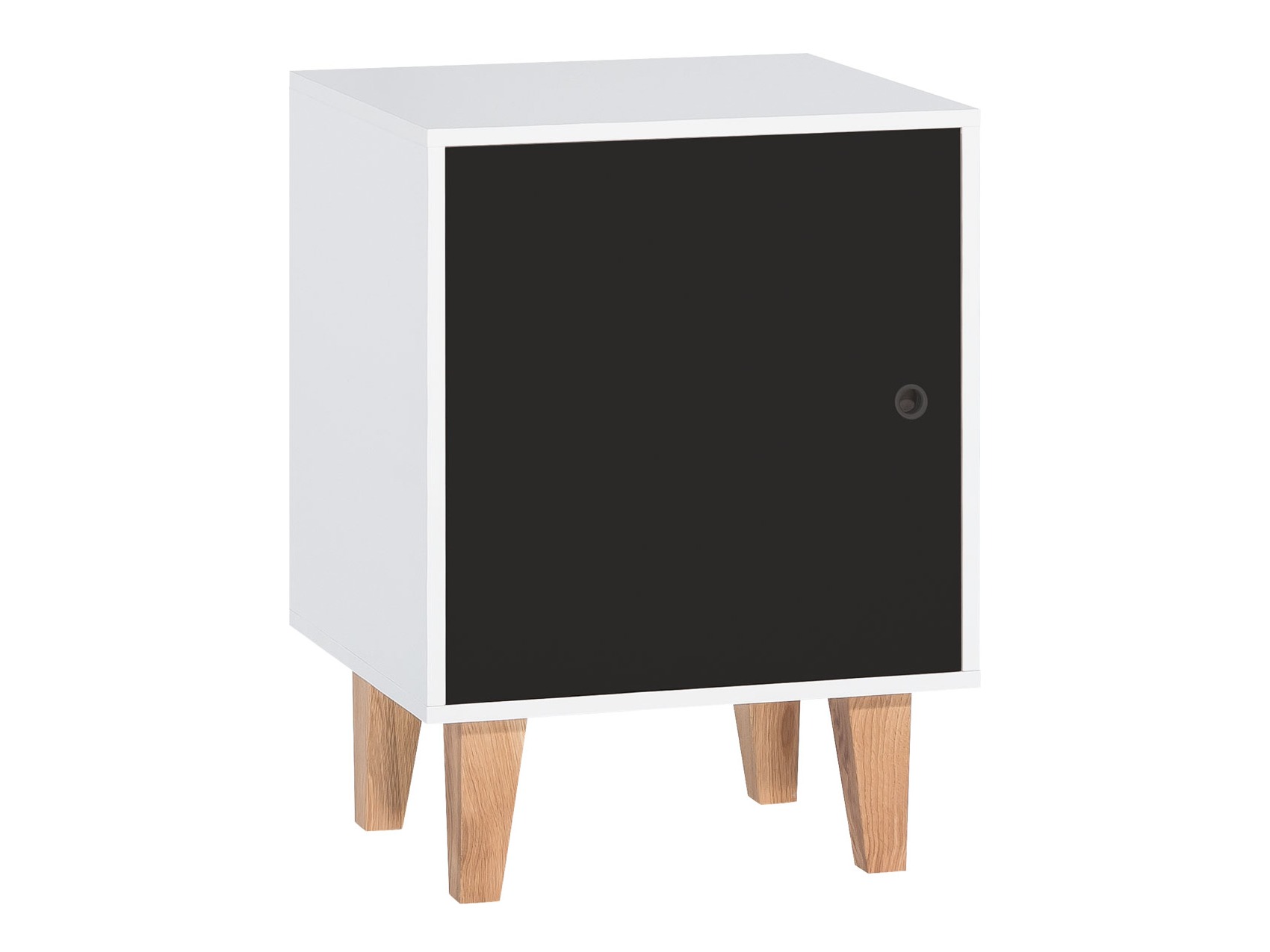 Nočna omarica Domfera 105 (Bela + Črna)