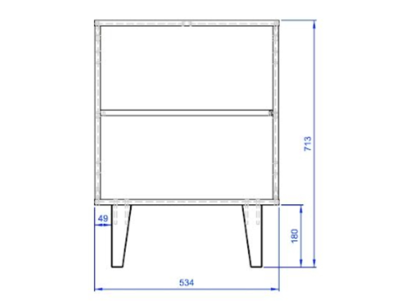 Nočna omarica Domfera 105 (Bela + Hrast)
