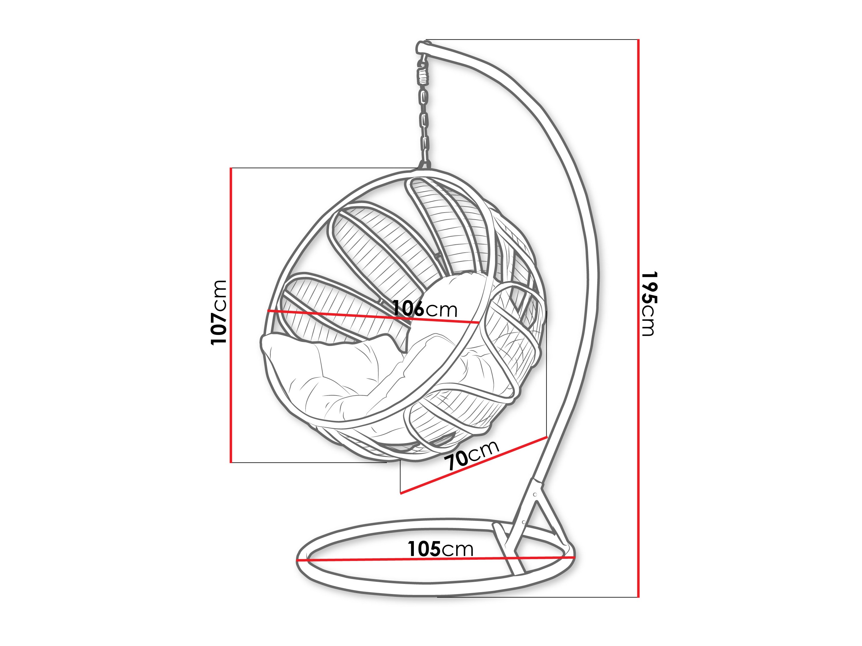 Viseči stol Comfivo Ingenium (Bež)