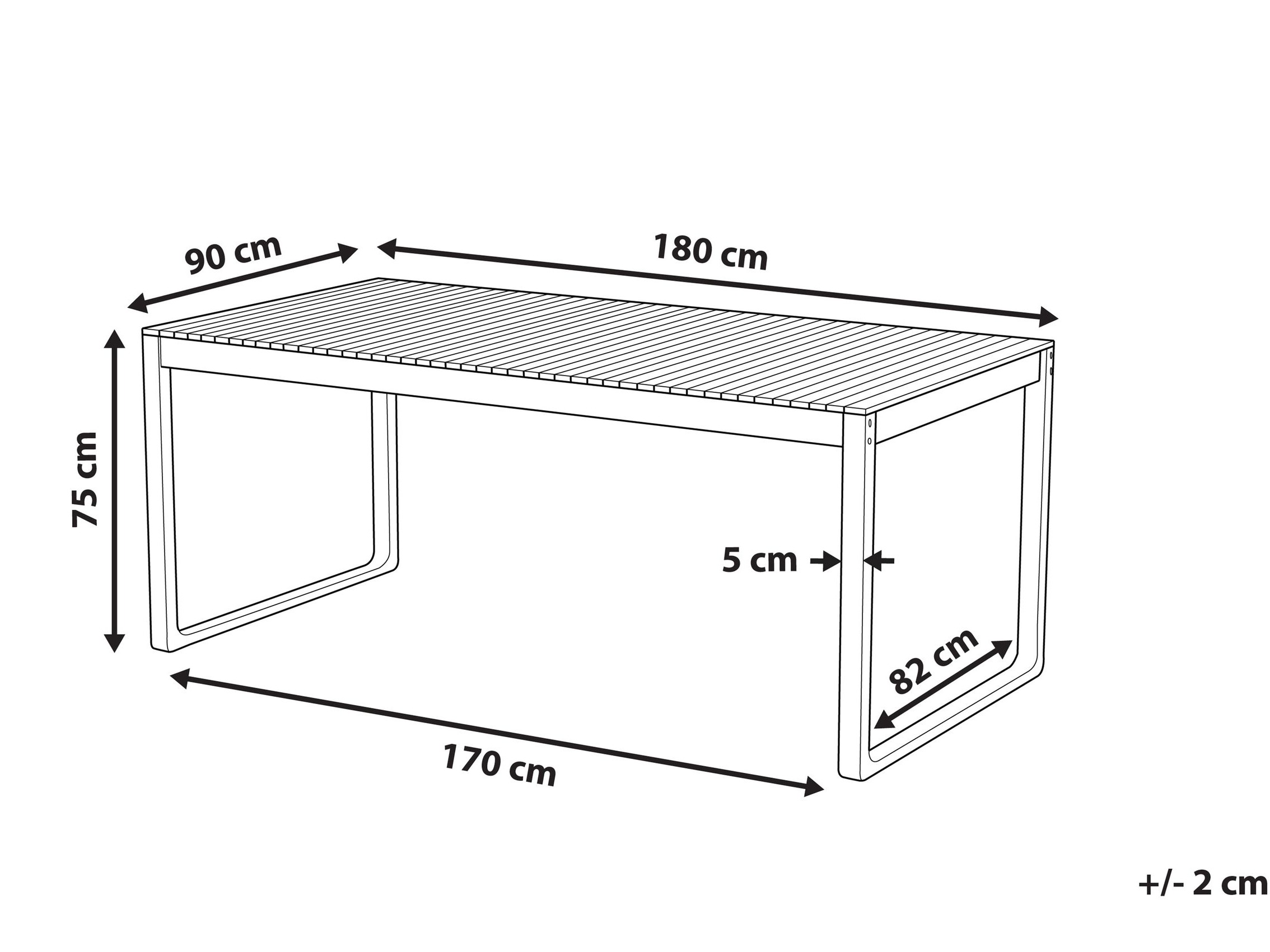Vrtna miza Berwyn 3227