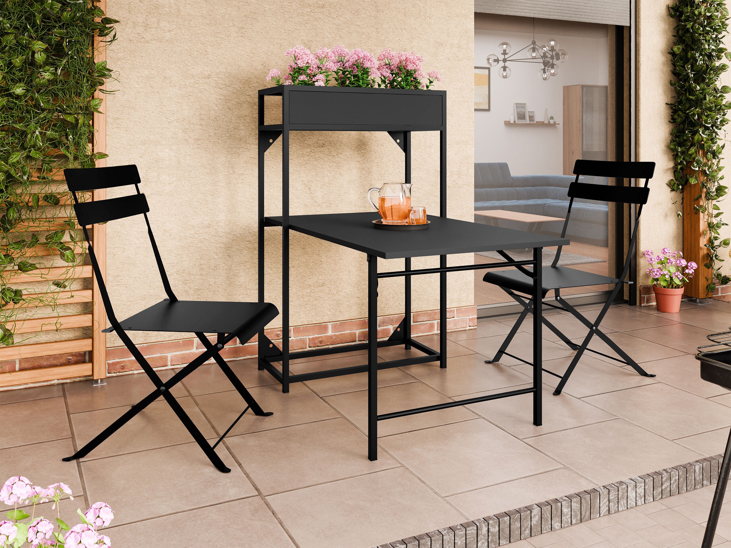Komplet za balkon Lenitus (Črna)