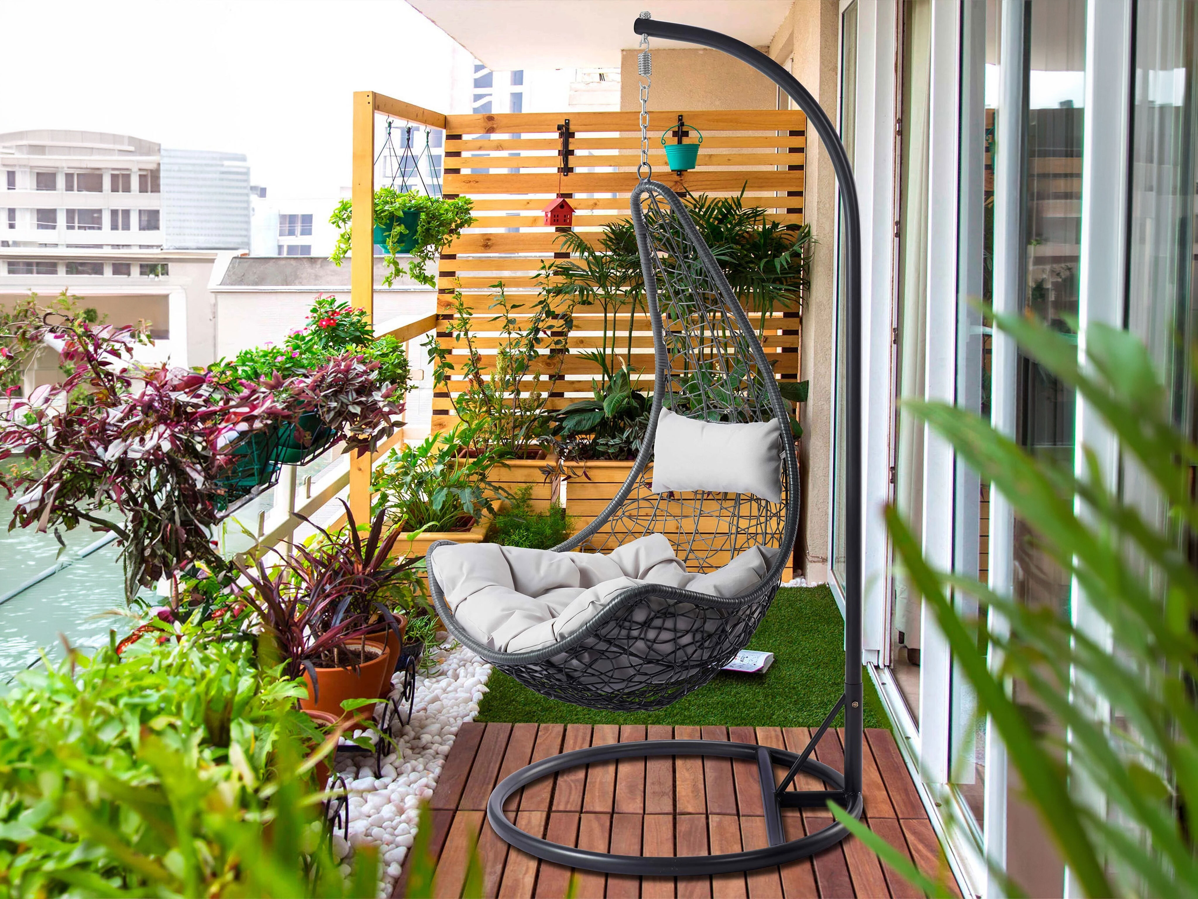 Viseči stol Comfivo Figae (Siva)