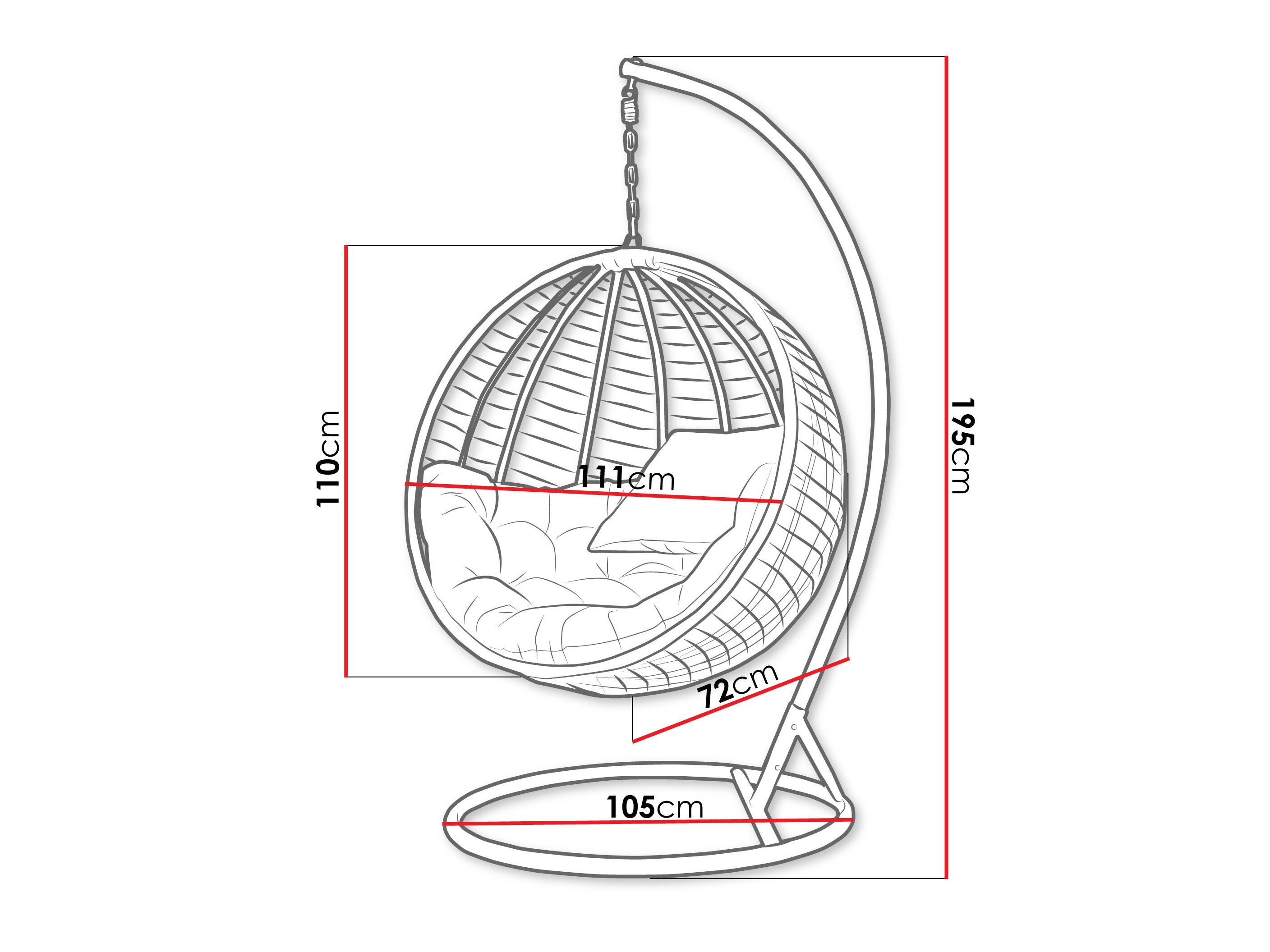 Viseči stol Comfivo Hederis