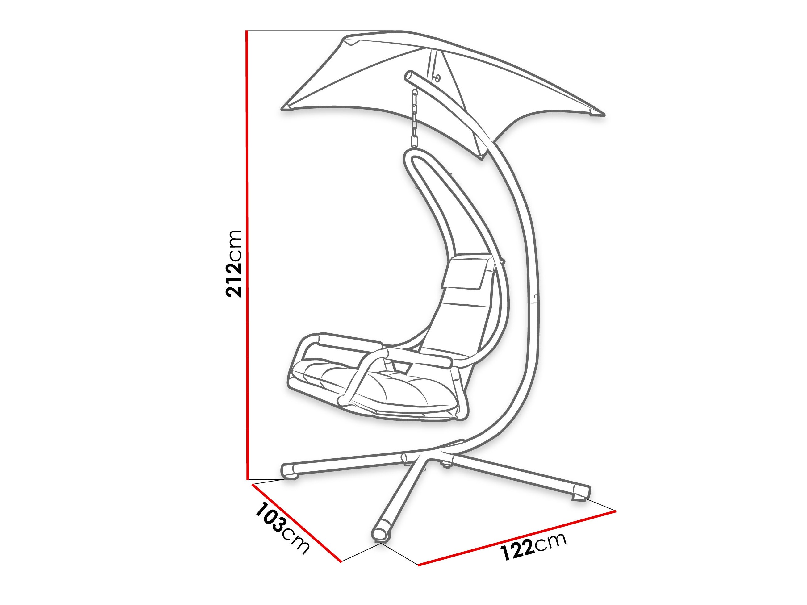 Viseči stol Comfivo Myrtus II