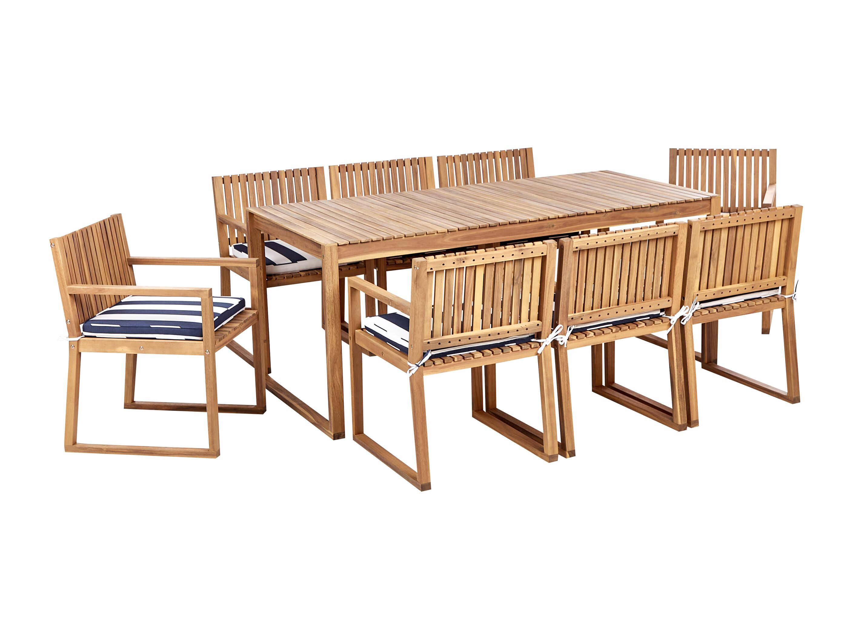 Komplet mize in stolov Berwyn 3235 (Bela + Temno Modra)