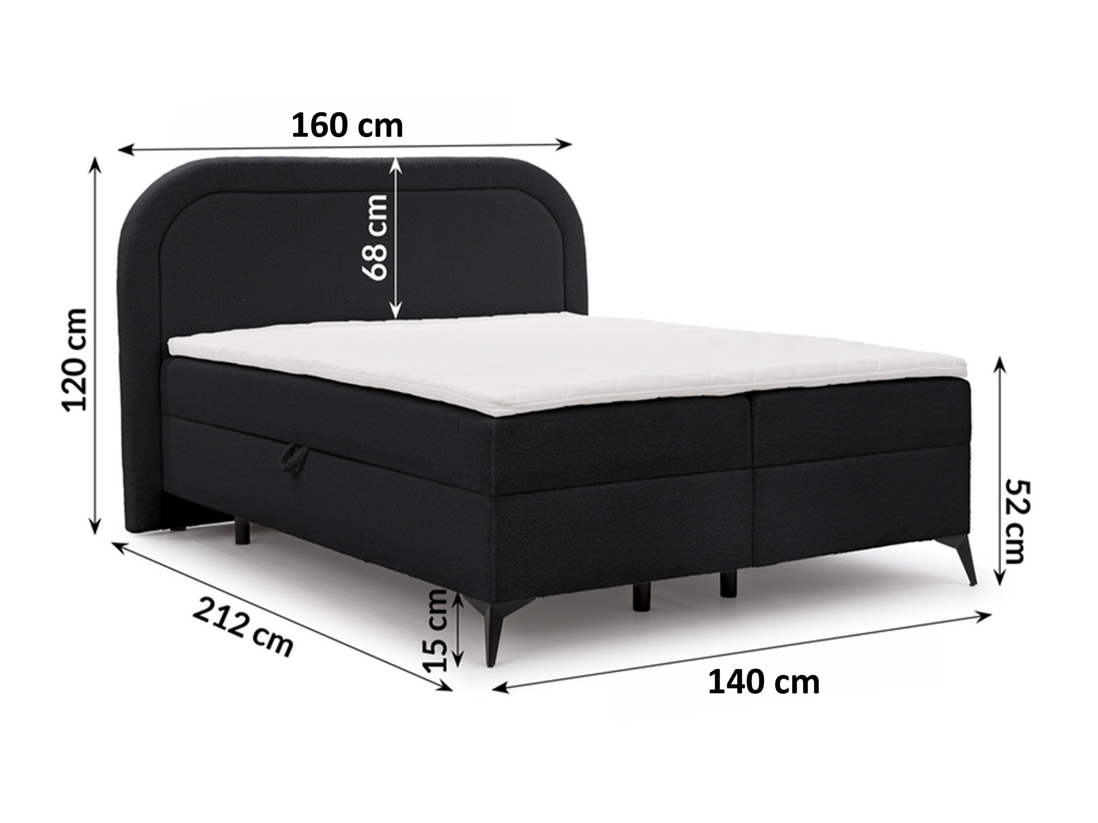 Boxspring postelja Rocklin 115 (Quelle 01)