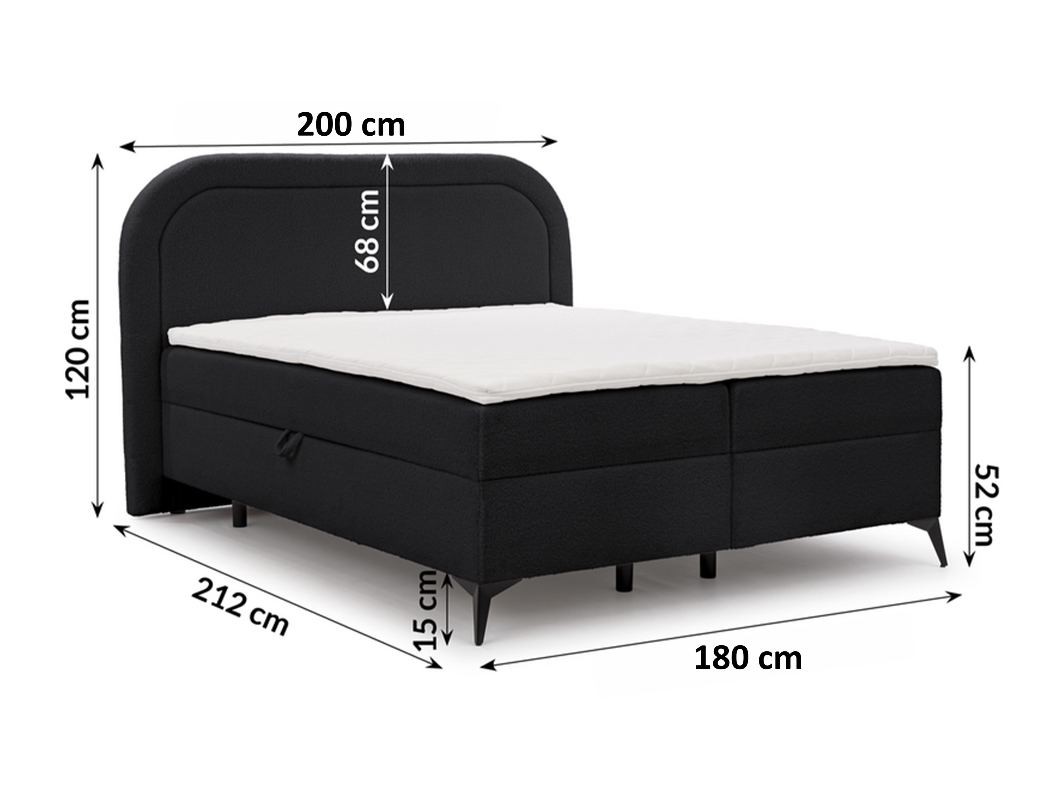 Boxspring postelja Rocklin 115 (Quelle 54)