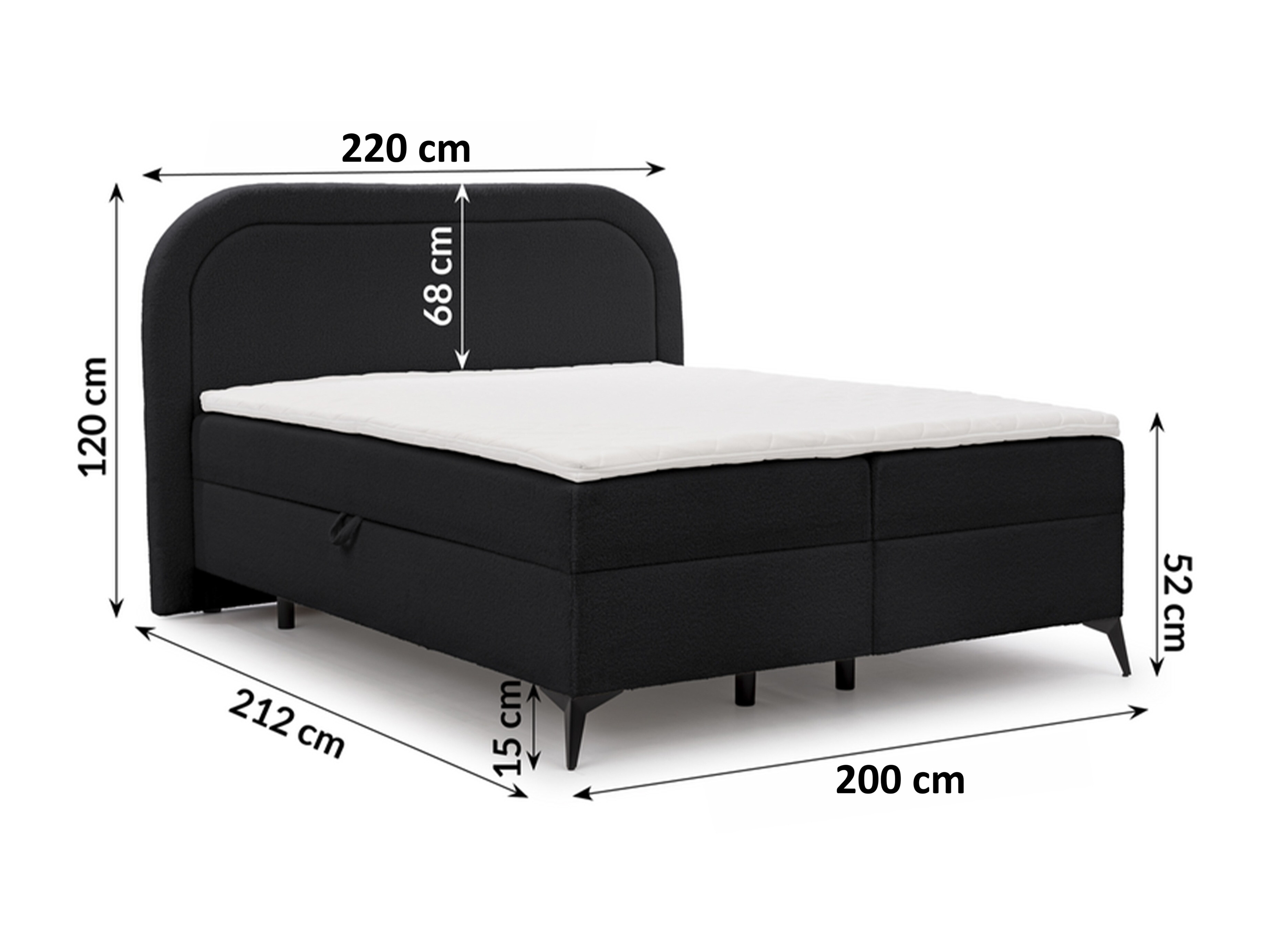 Boxspring postelja Rocklin 115 (Quelle 83)