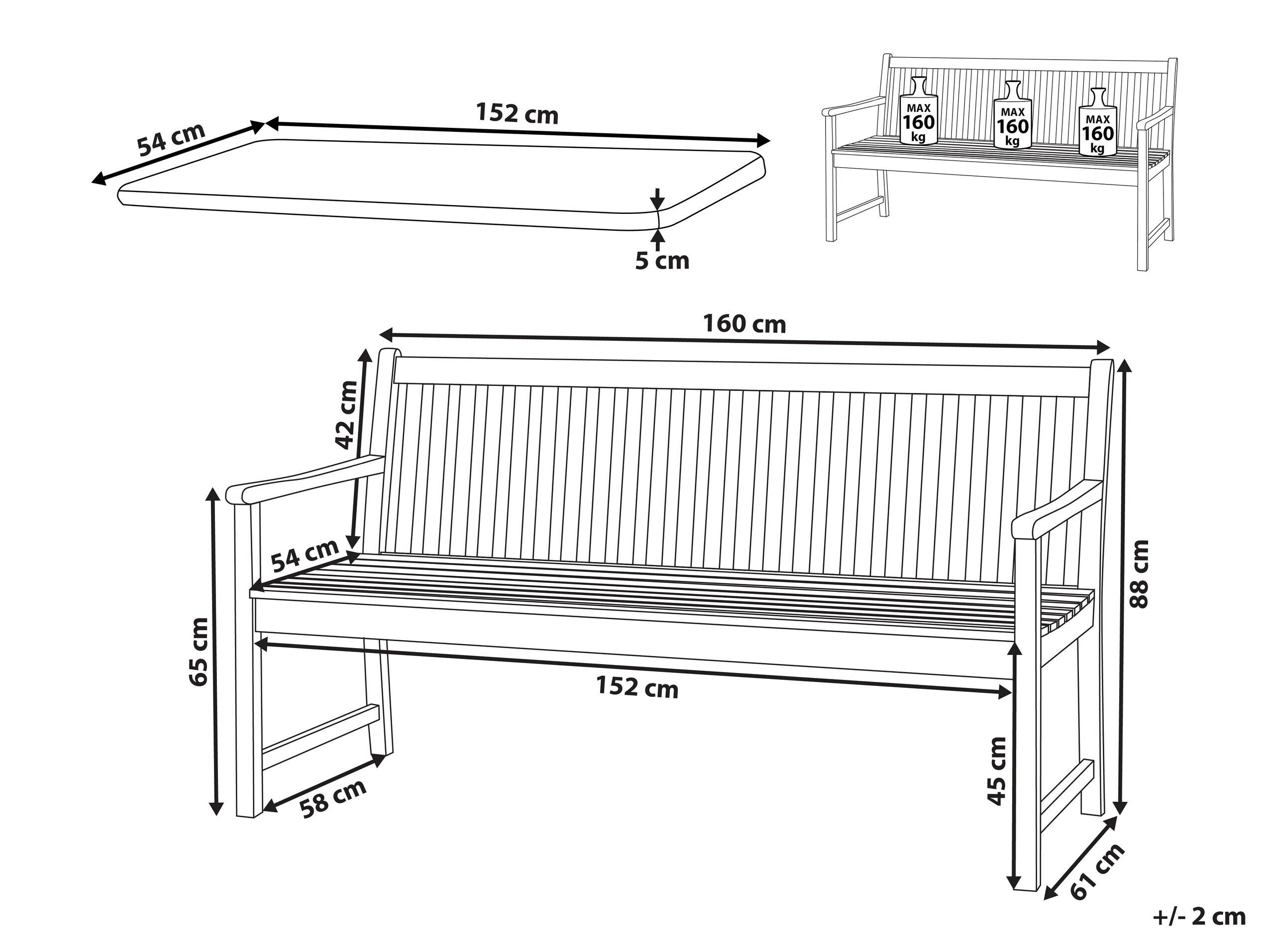 Vrtna klop Berwyn 3248 (Bela + Temno modra)