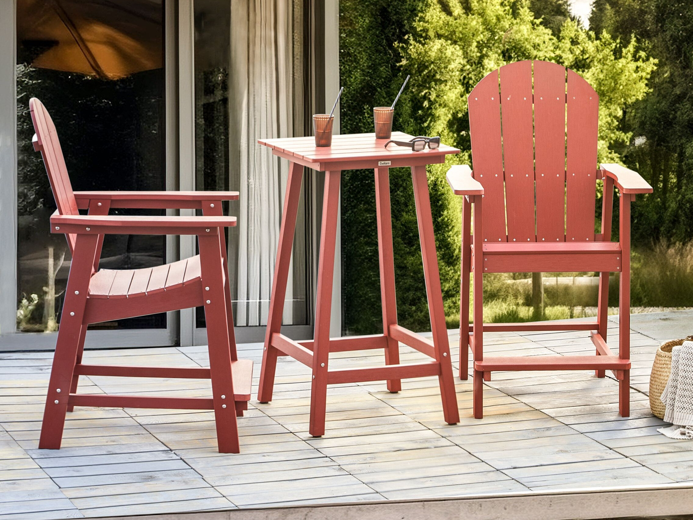 Komplet za balkon Berwyn 3249 (Rdeča)