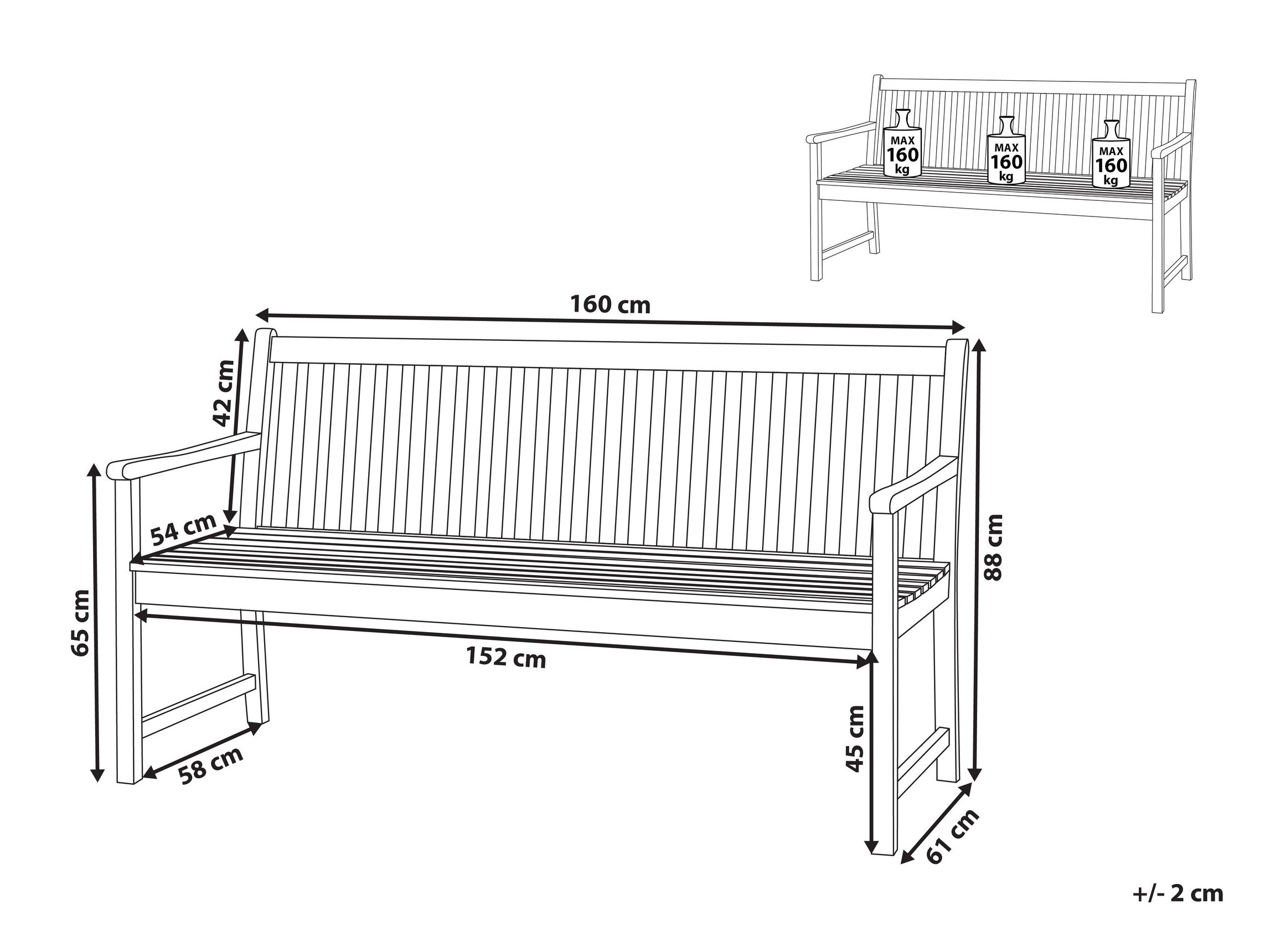 Vrtna klop Berwyn 3238