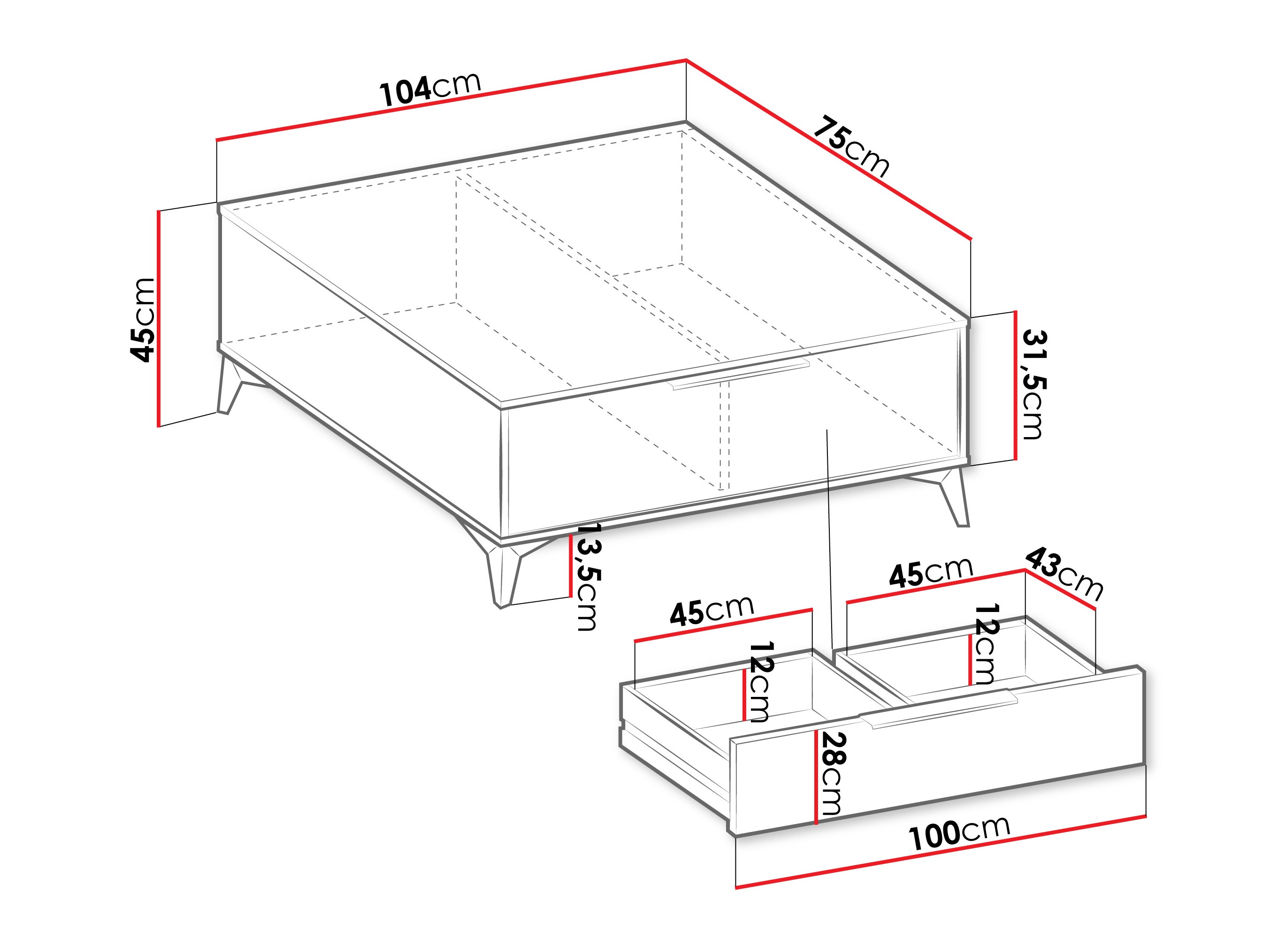 Klubska mizica Comfivo Enoteo 102