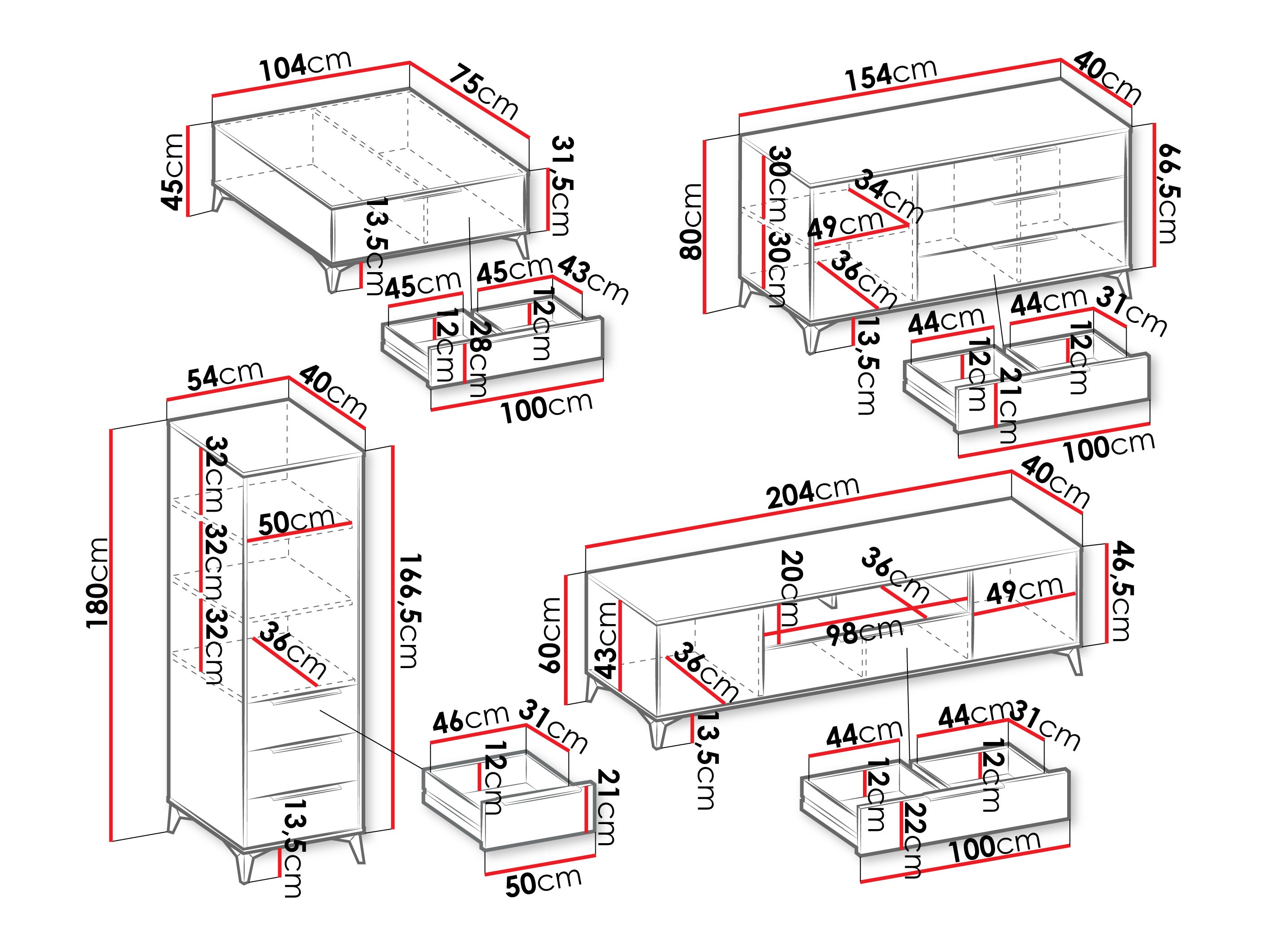 Komplet za dnevno sobo Comfivo Enoteo 108