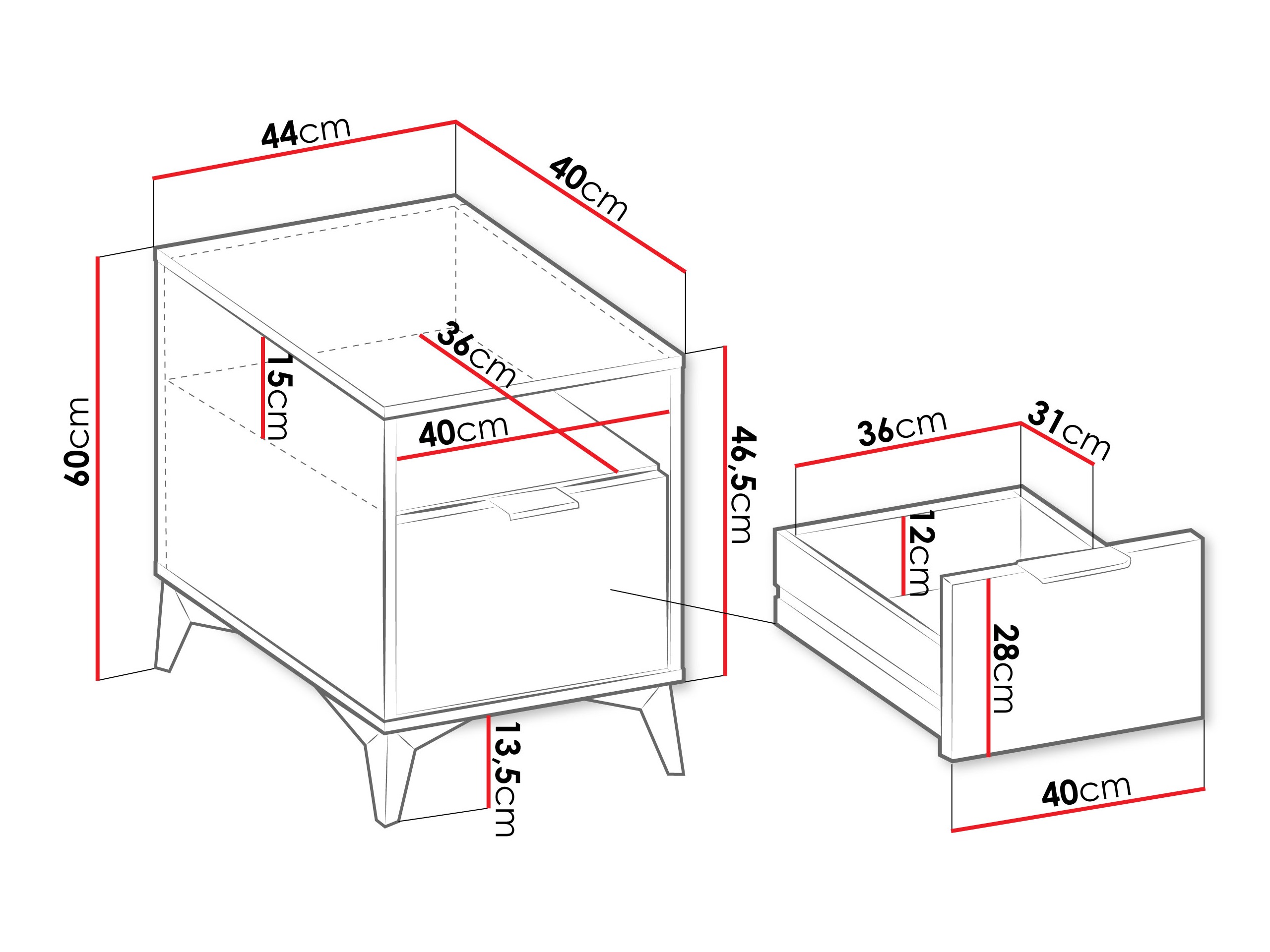 Nočna omarica Comfivo Enoteo 105