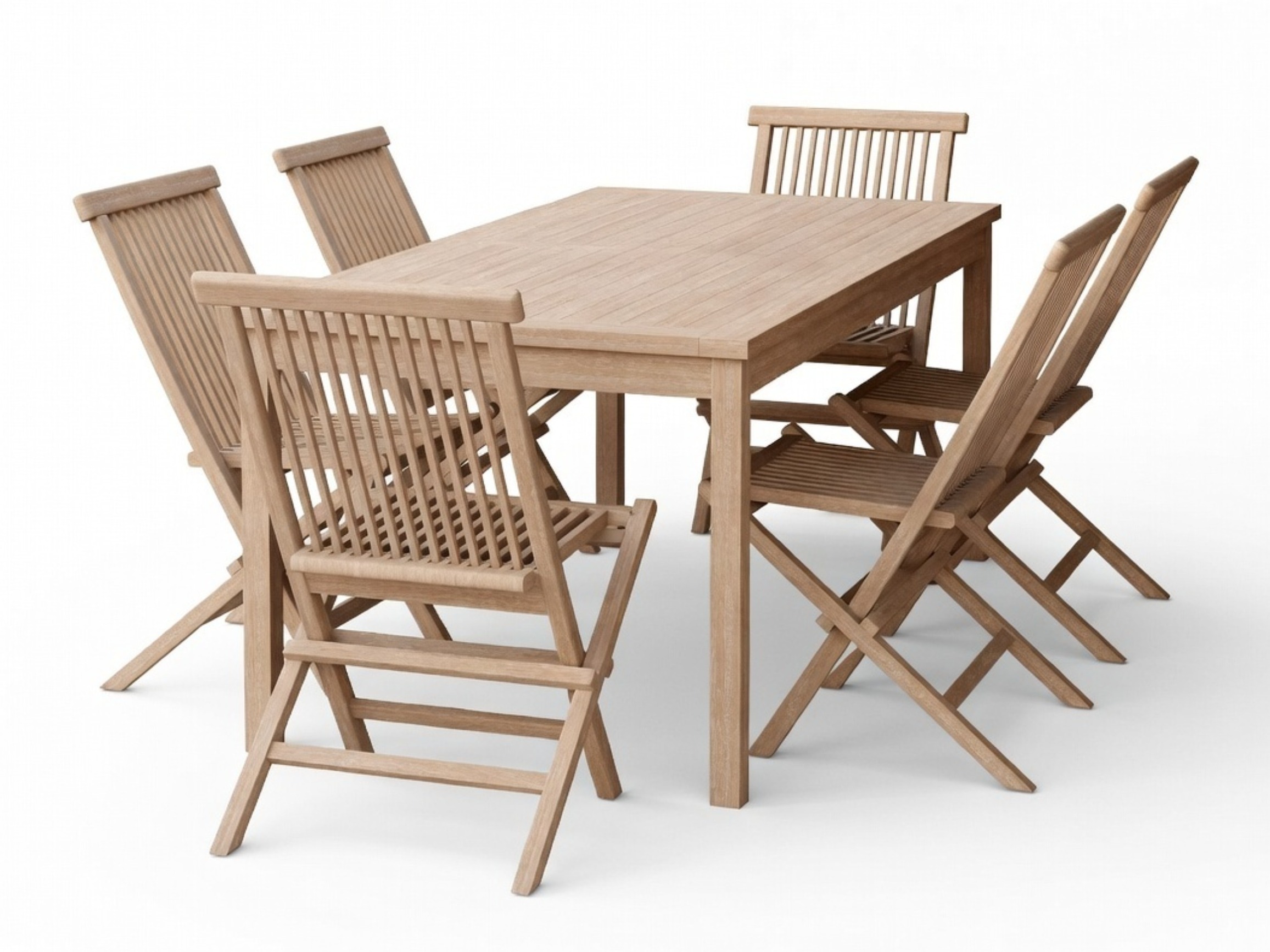 Komplet mize in stolov Nunova 144 (Svetel les)