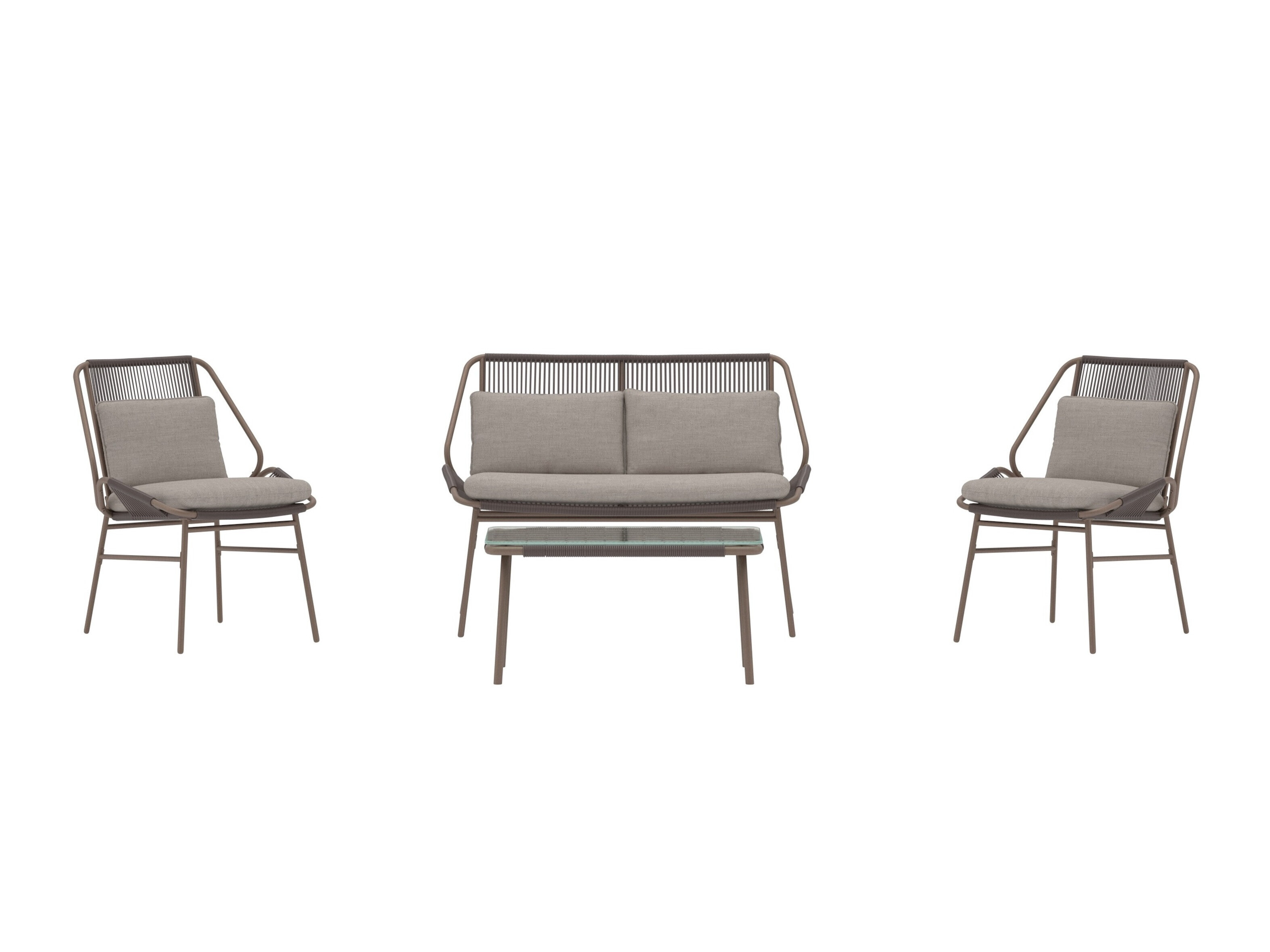 Komplet vrtnega pohištva Dallas 5169 (Rjava + Bež)