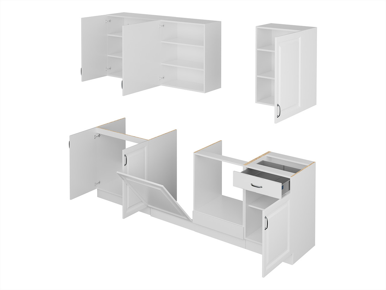 Modularni kuhinjski komplet Retro White 150