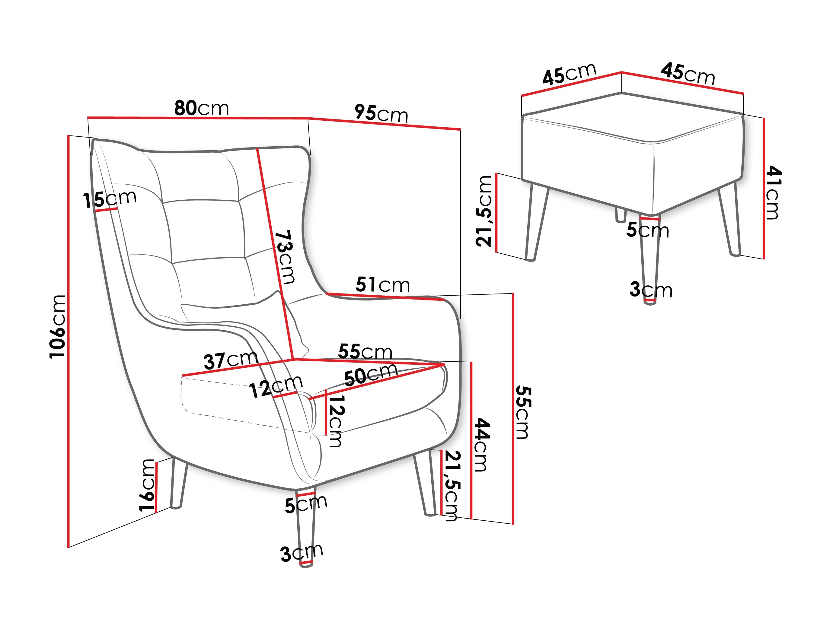 Fotelj Comfivo Ulmus VII (Lambi 06)