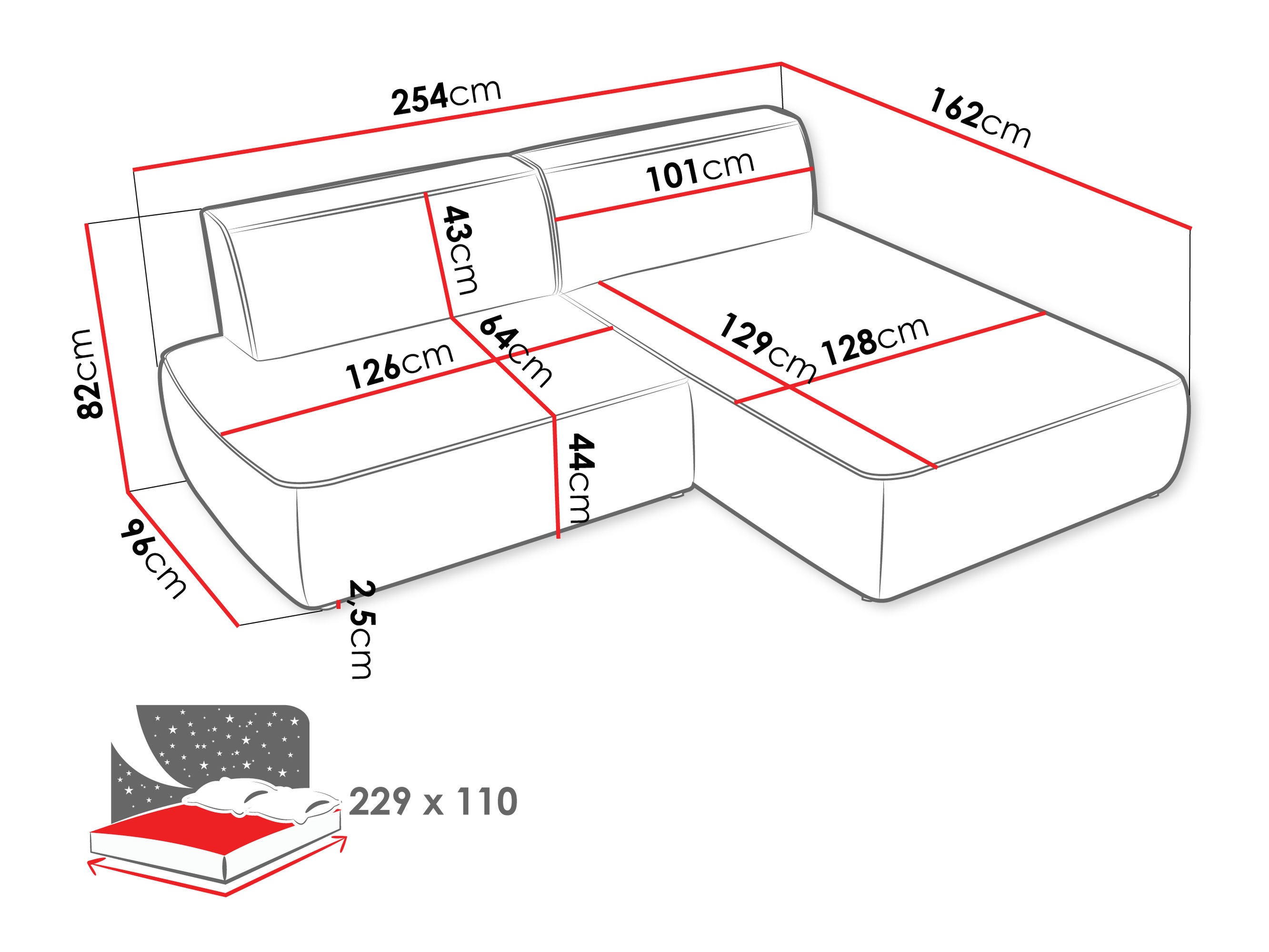 Kotna garnitura Comfivo Soror (Velo 621)