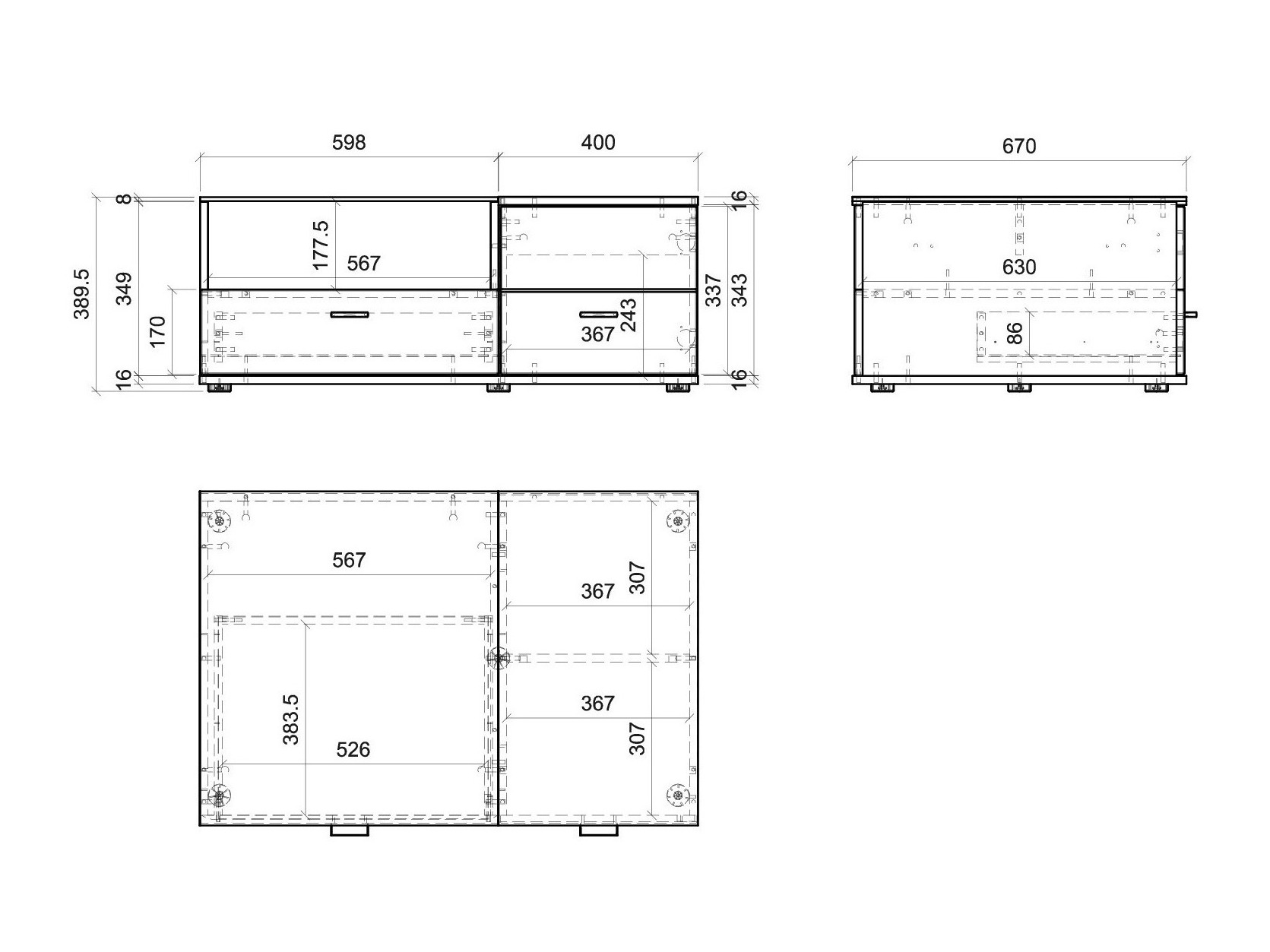 Klubska mizica Alnue 106