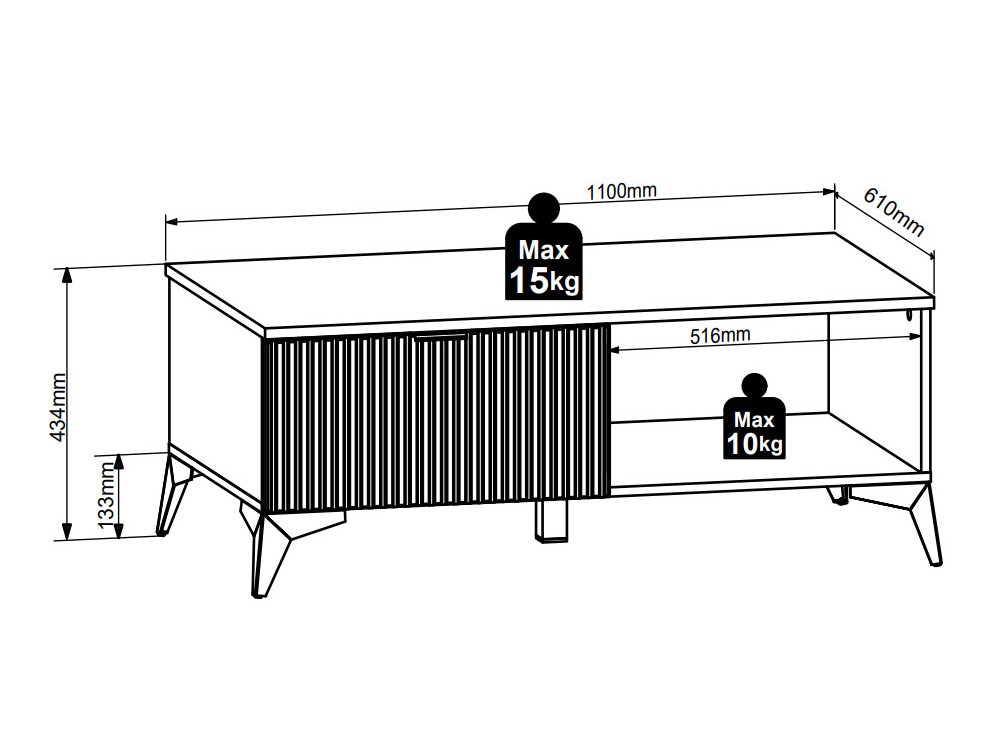 Klubska mizica Ruvmeli 106