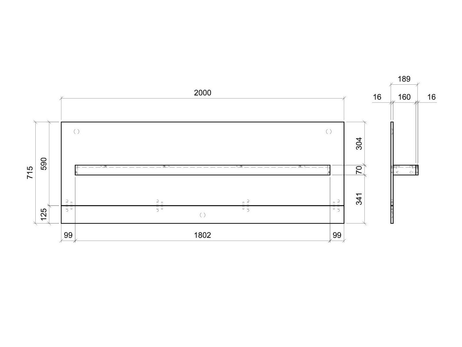Stenska polica Balelbu 109