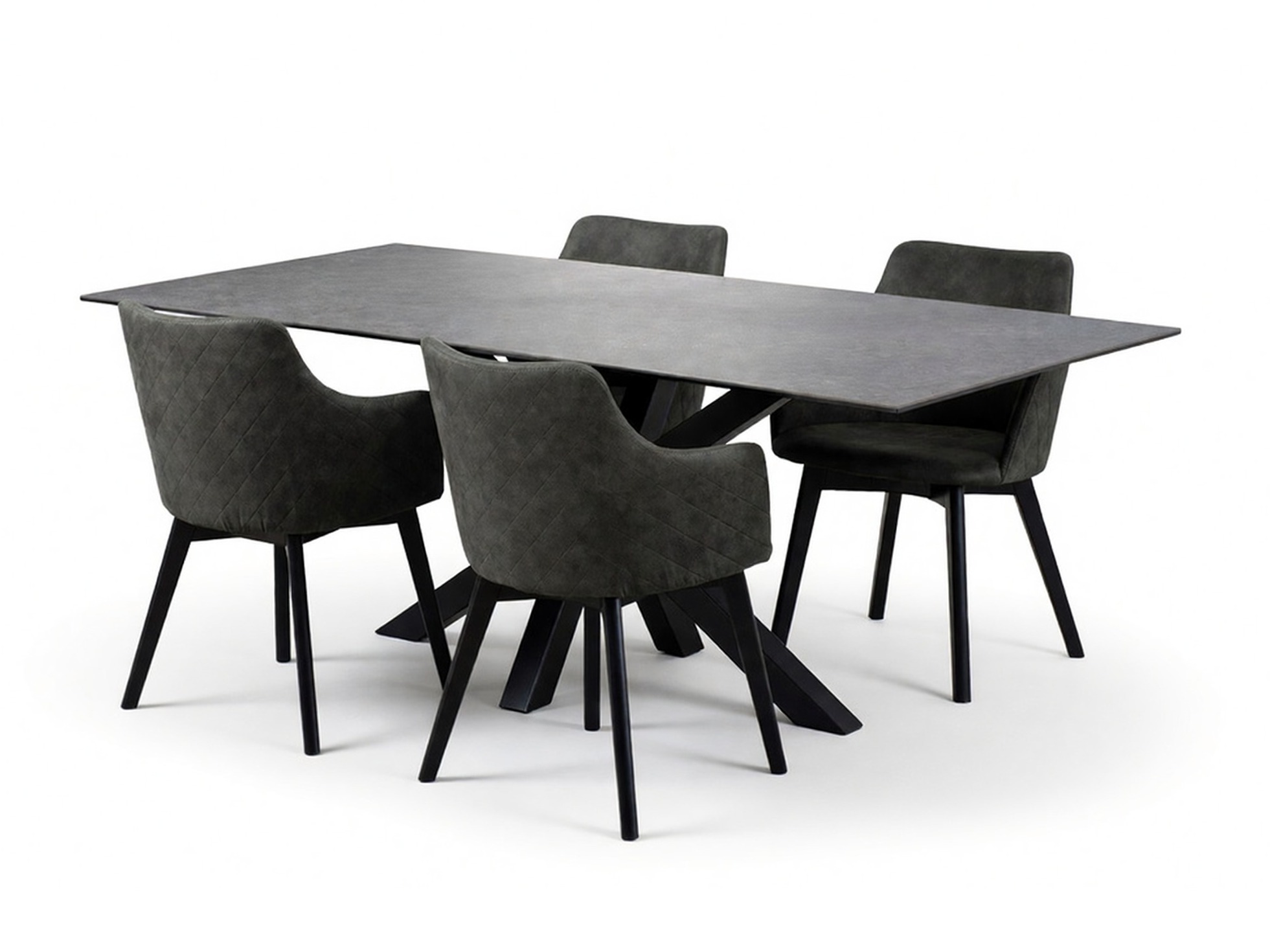 Jedilniški komplet Norsica 559 (Antracit + Črna)