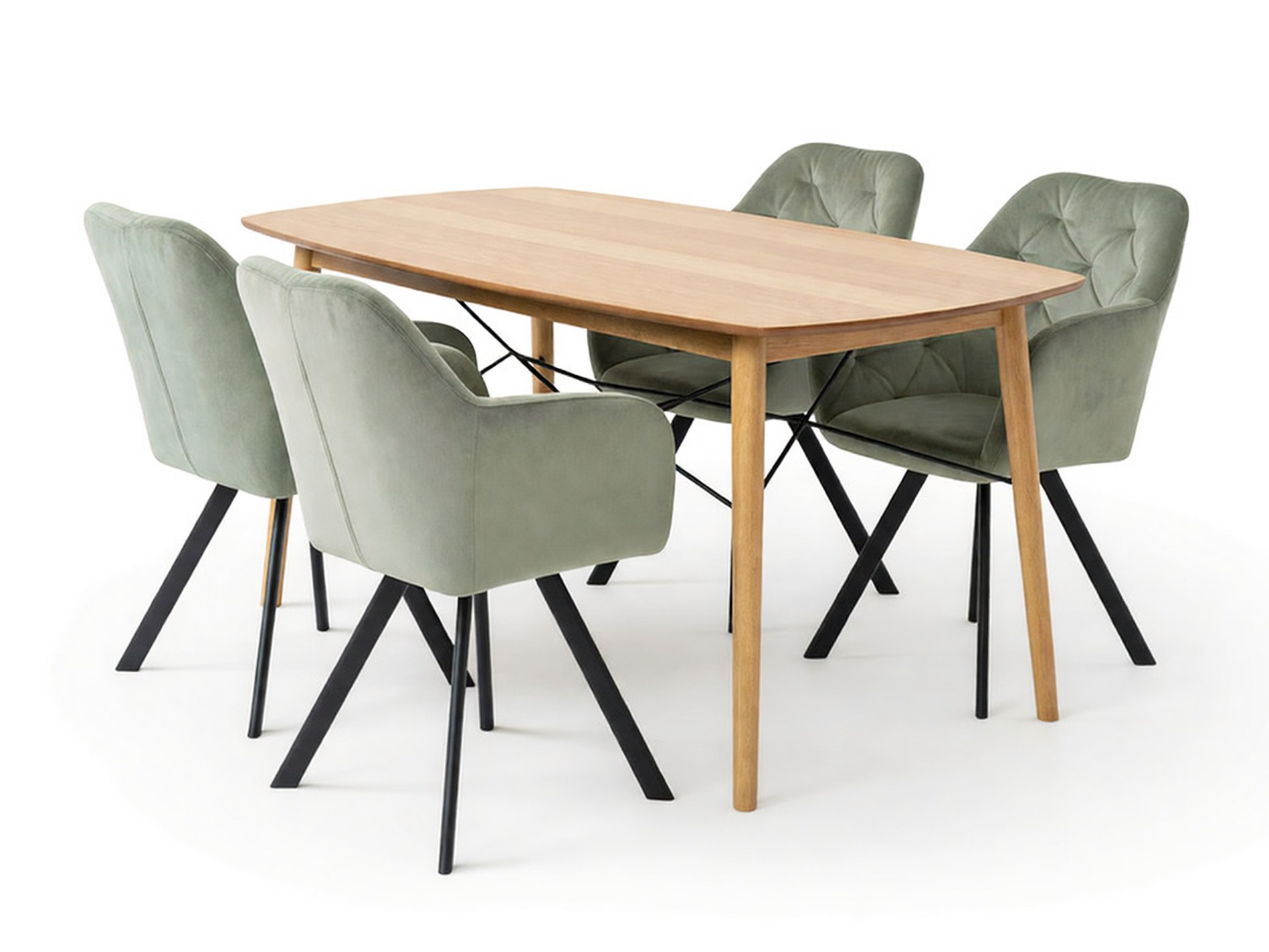 Jedilniški komplet Norsica Daltea 117 (Bež + Črna)