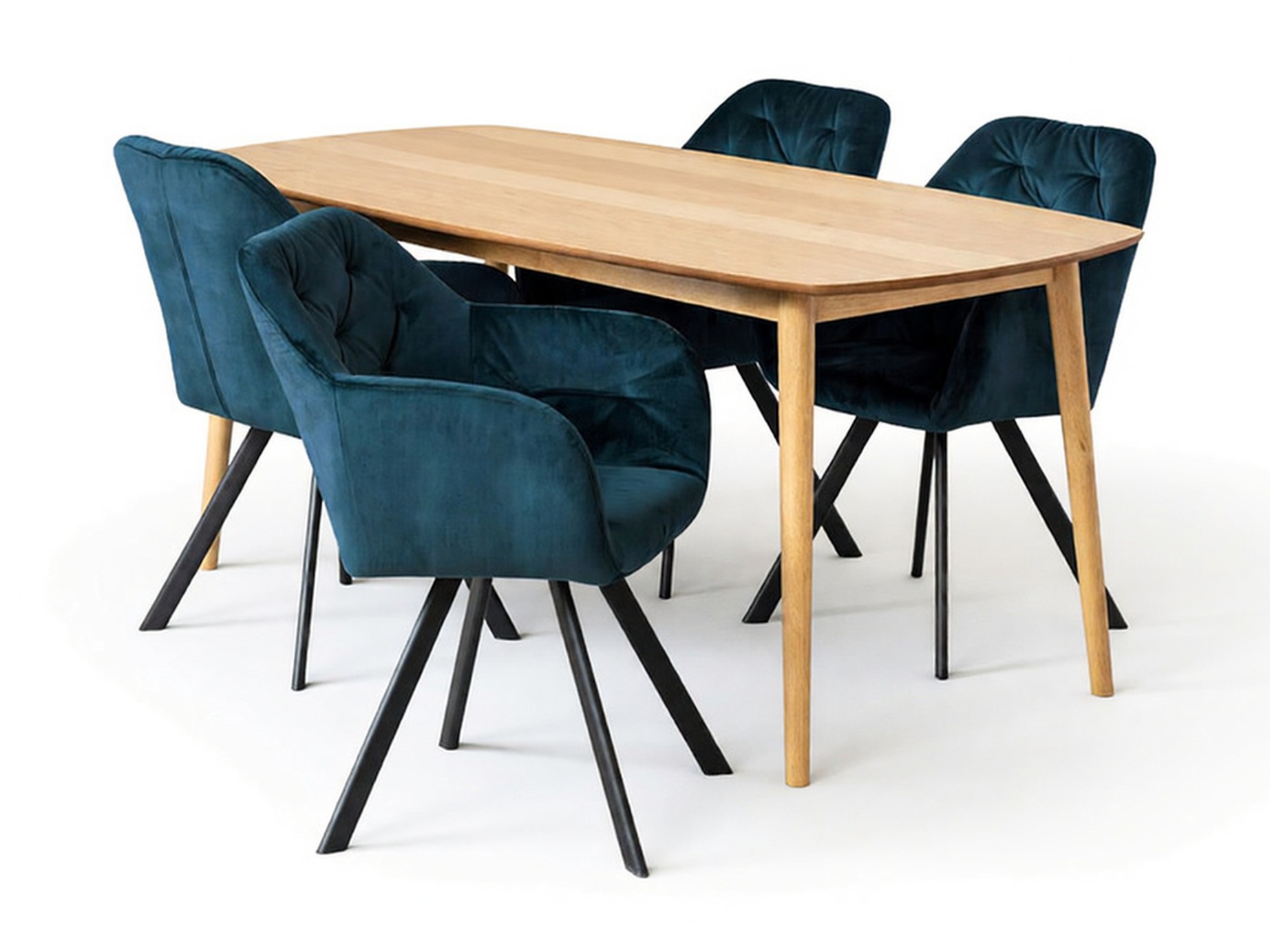 Jedilniški komplet Norsica Daltea 117 (Temno modra + Črna)