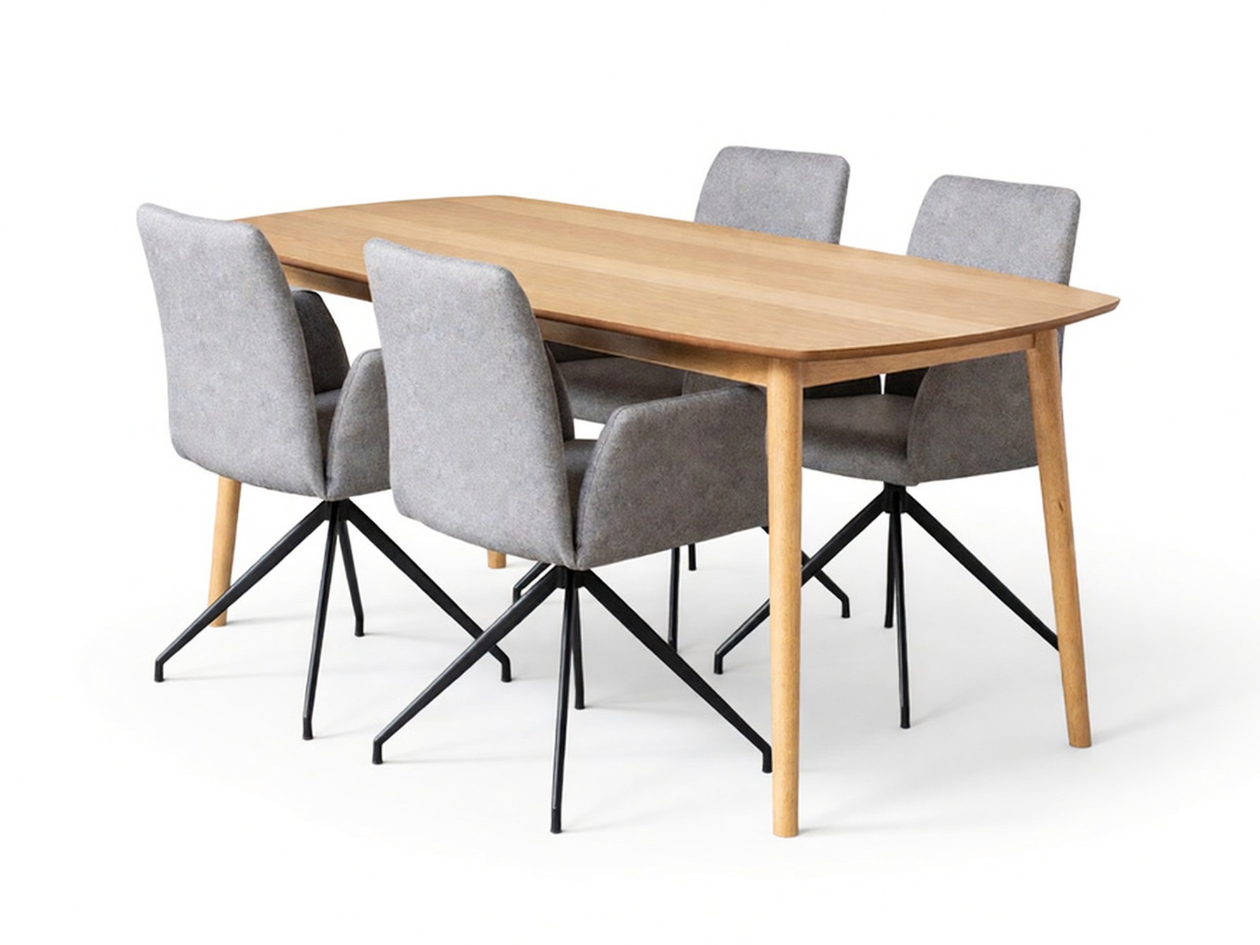 Jedilniški komplet Norsica Daltea 118 (Siva + Črna)