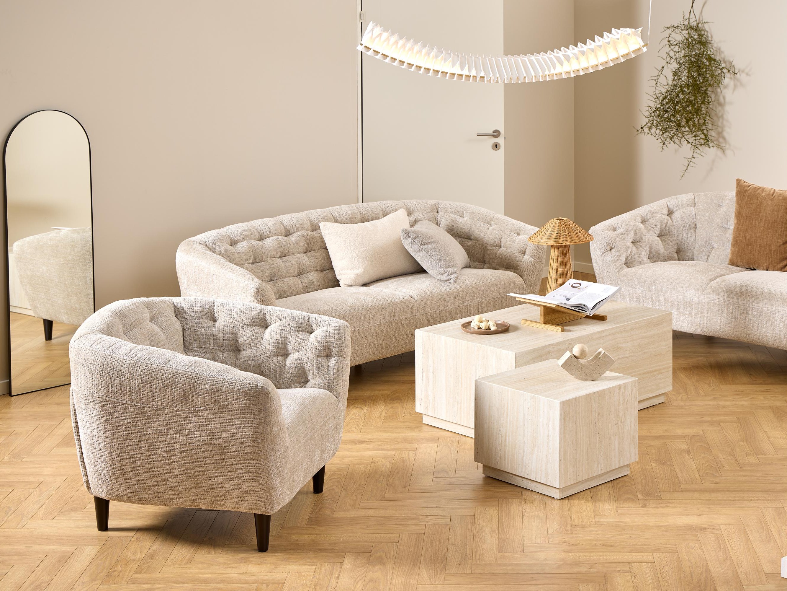Kavč chesterfield Norsica 232 (Bež)
