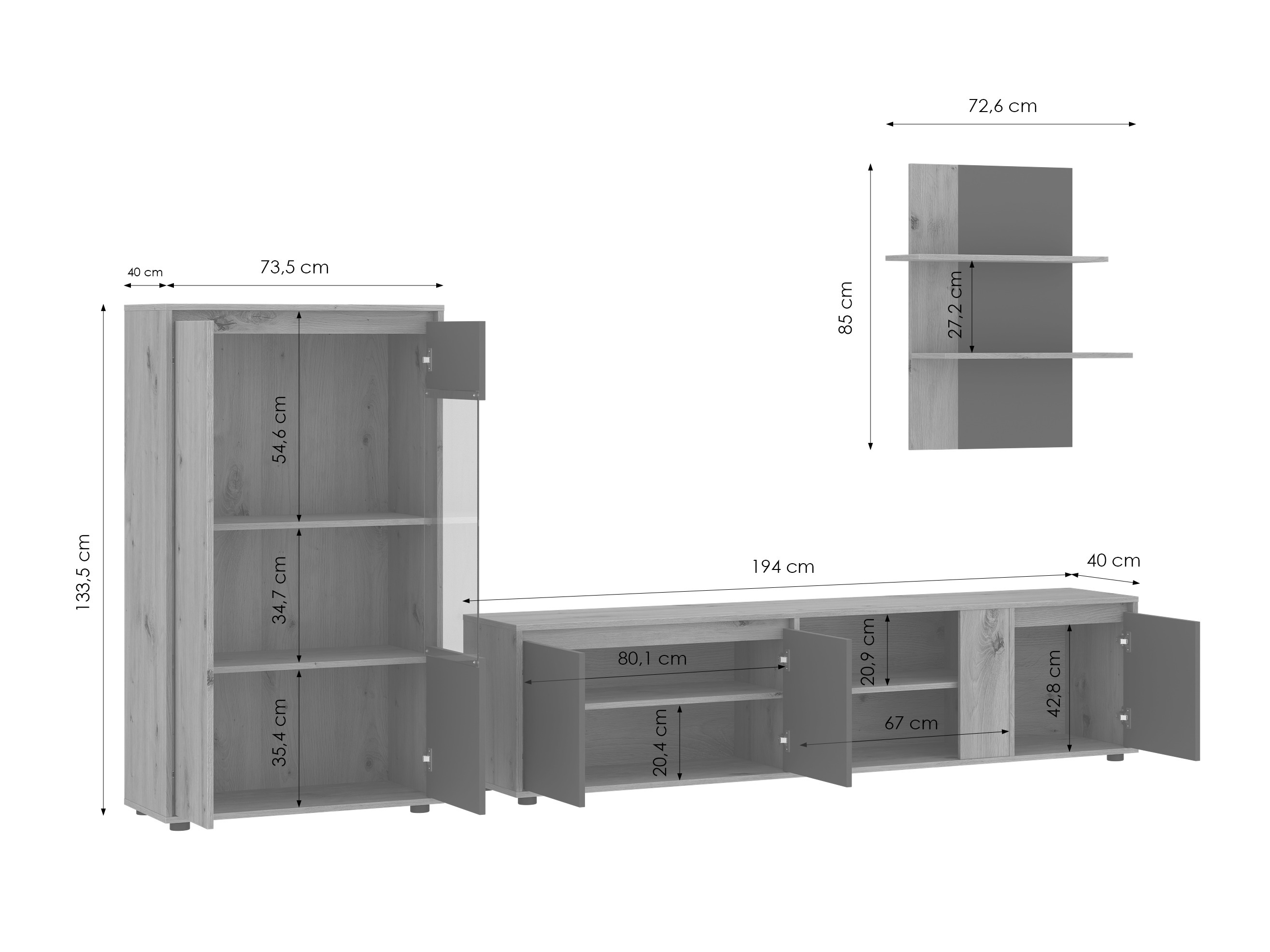 Komplet za dnevno sobo Ontario 226